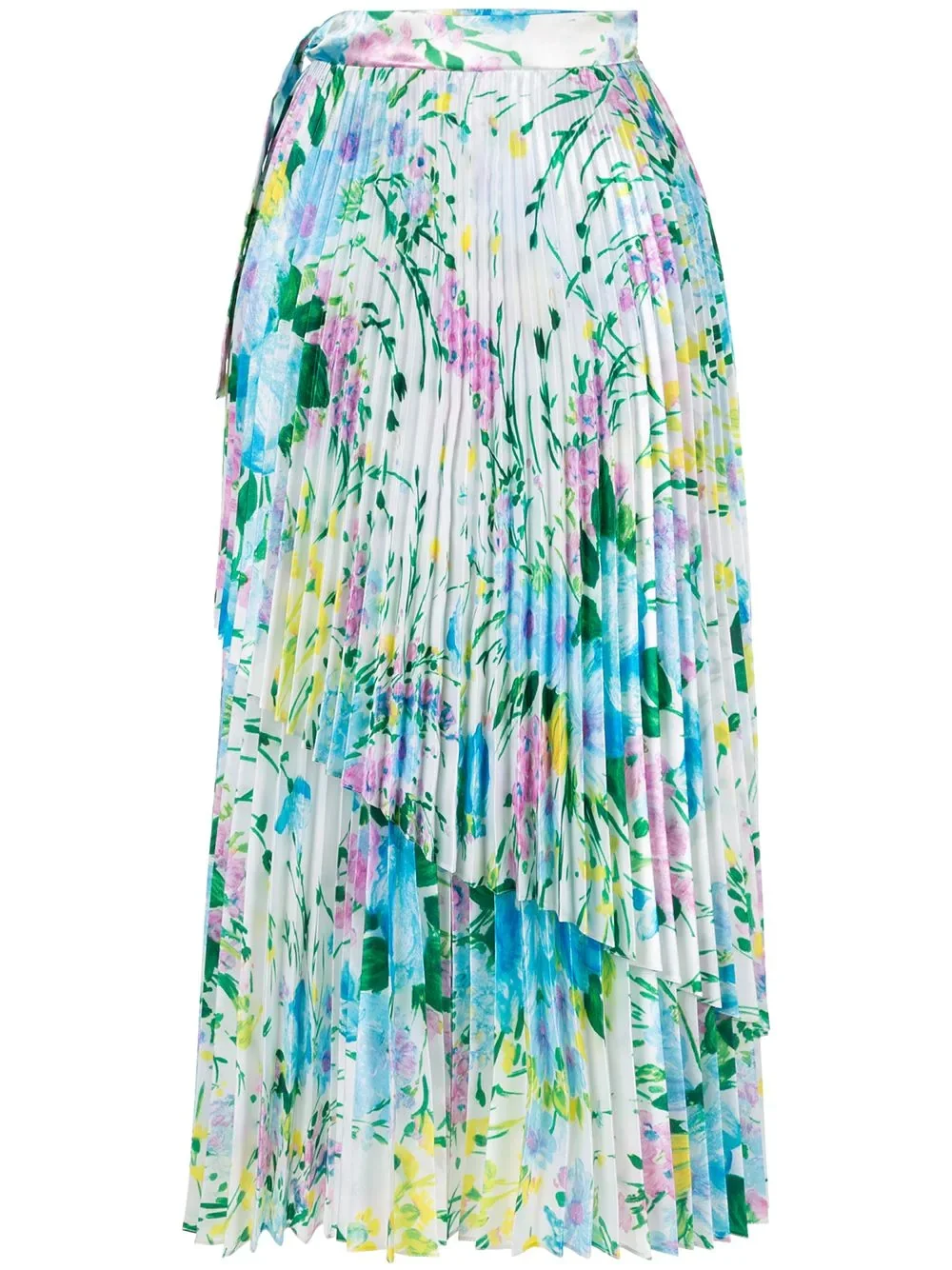 floral pleated skirt - 1