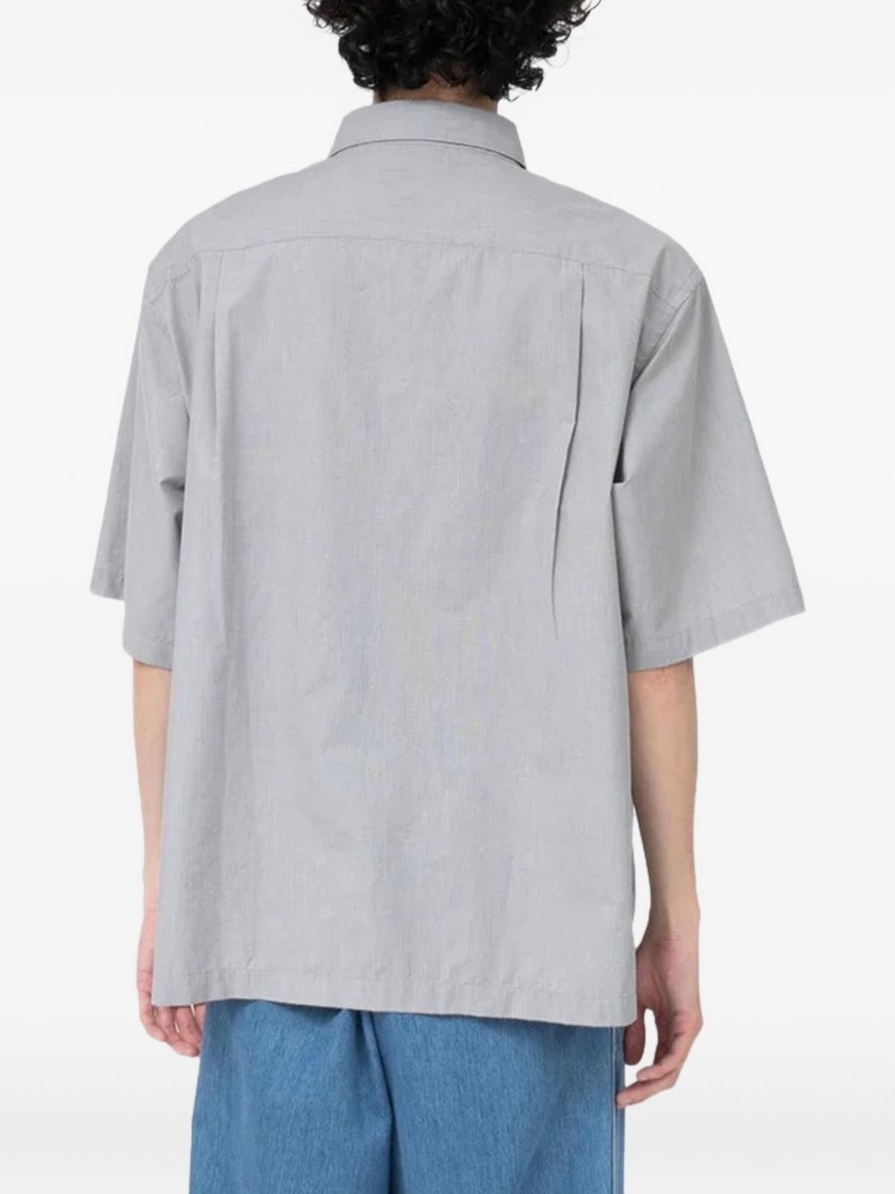 regular-collar end-on-end shirt - 3