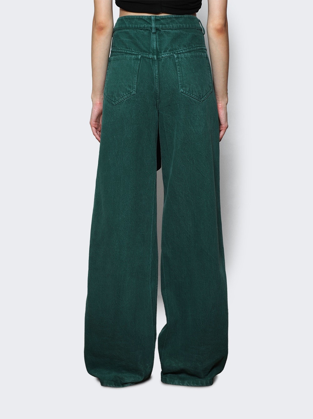 Arboreal Distressed Lace Jean Evergreen - 5