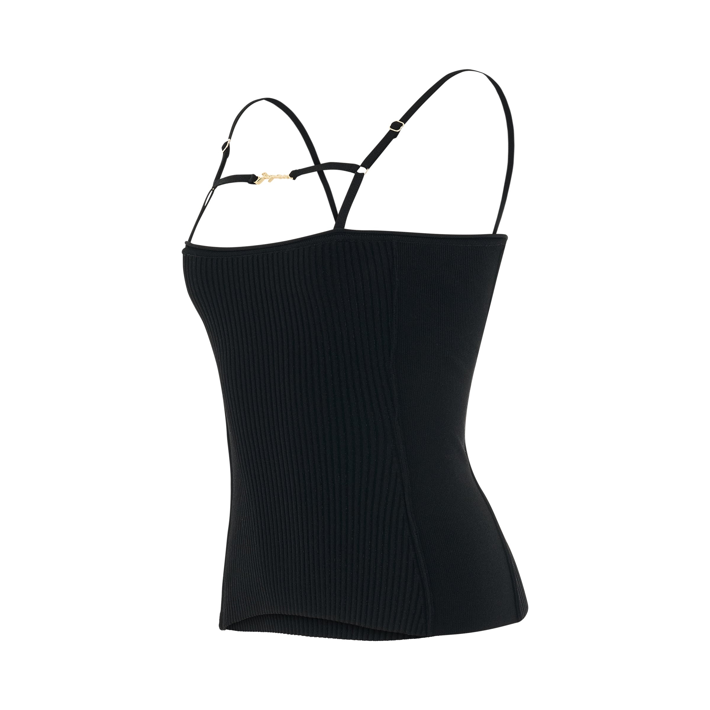 Sierra Sleeveless Lingerie Top in Black - 2