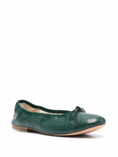 A.P.C. bow-detail leather ballerina shoes outlook