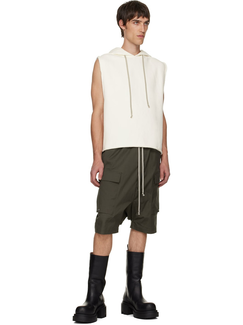 Rick Owens Khaki Concordians Cargo Pods Shorts outlook