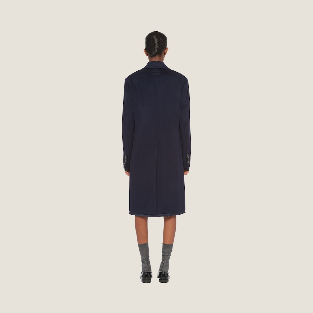 Double-breasted velour coat - 2