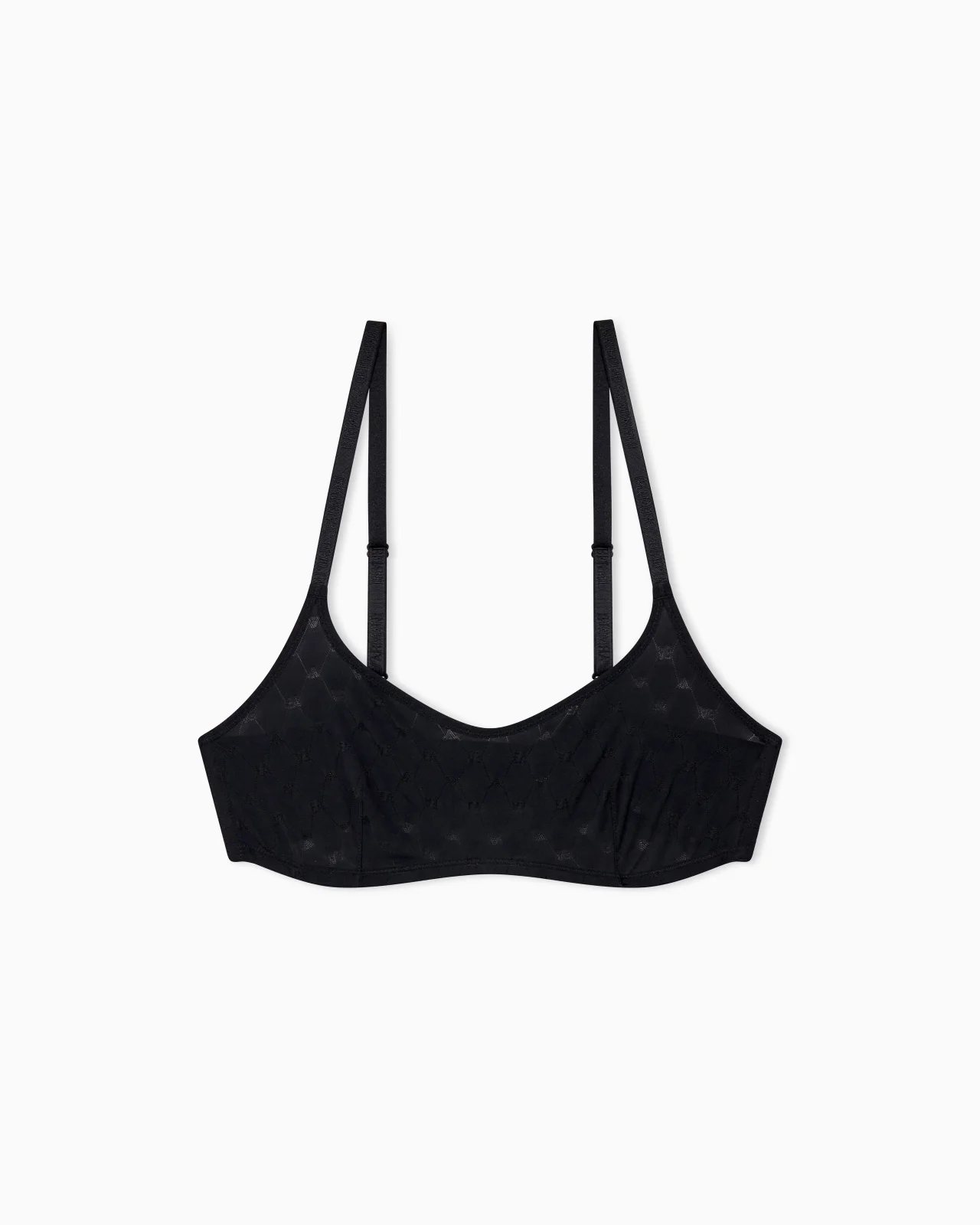 UNPADDED JERSEY BRALETTE WITH A DIAMOND MONOGRAM PATTERN - 1