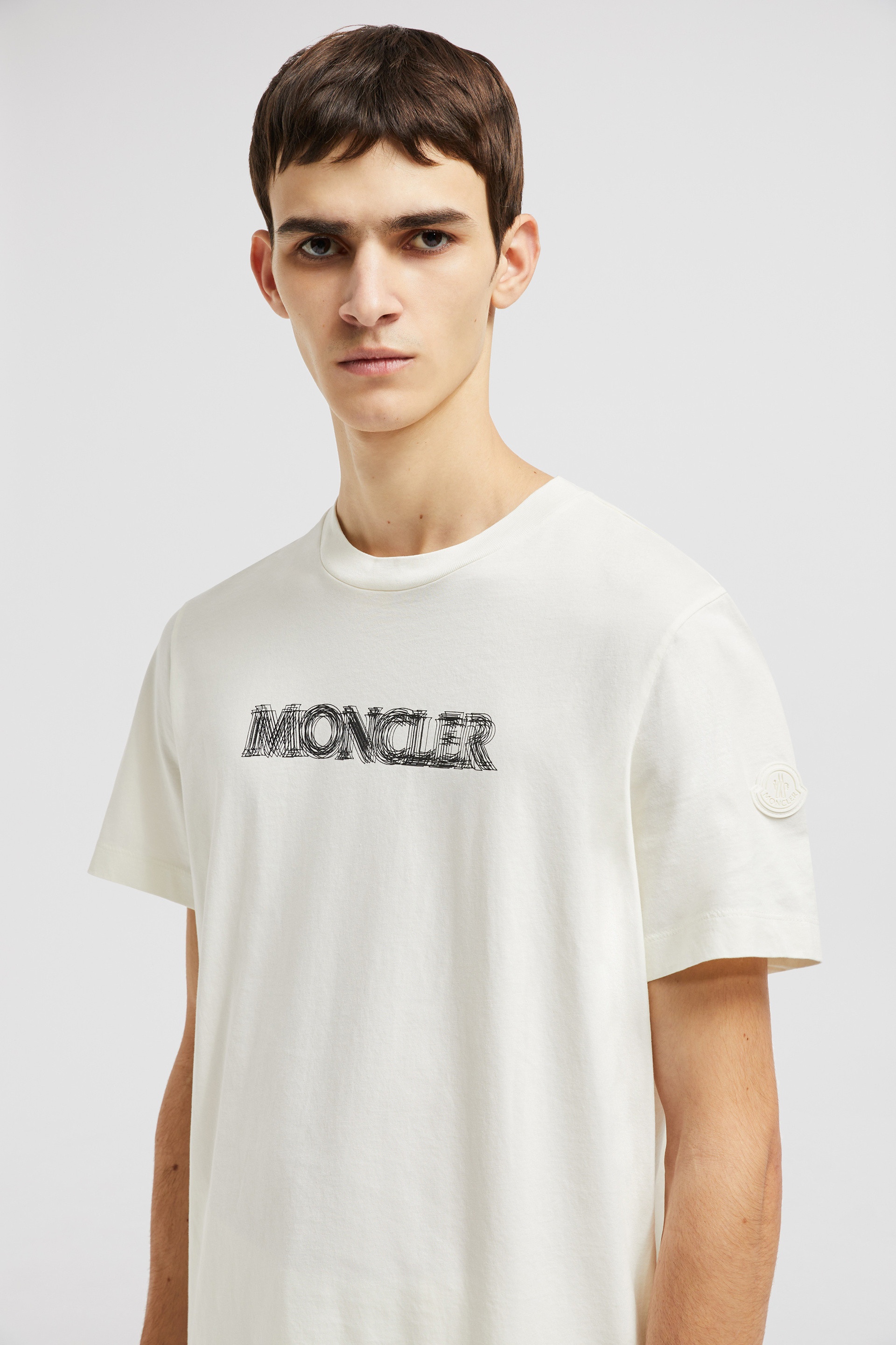 Blurred Logo Cotton T-Shirt - 4