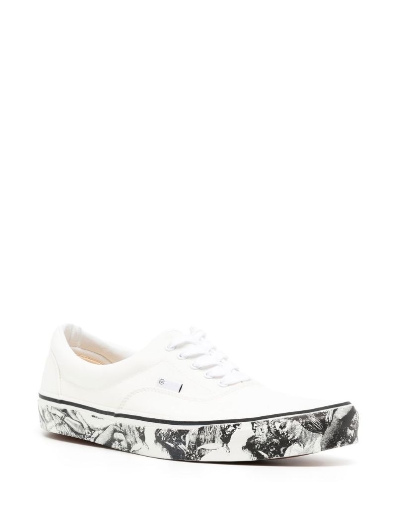 lace-up low-top sneakers - 2