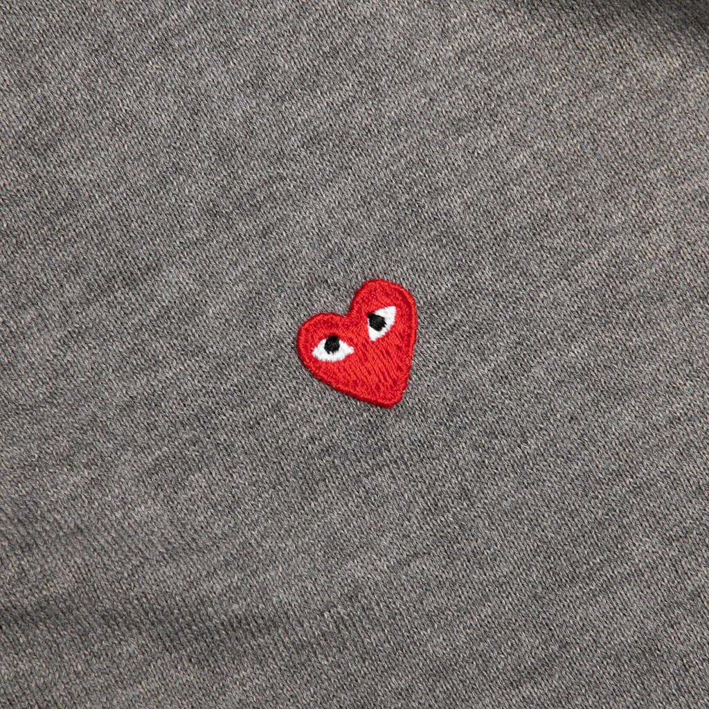 LITTLE RED HEART CARDIGAN - GREY - 4