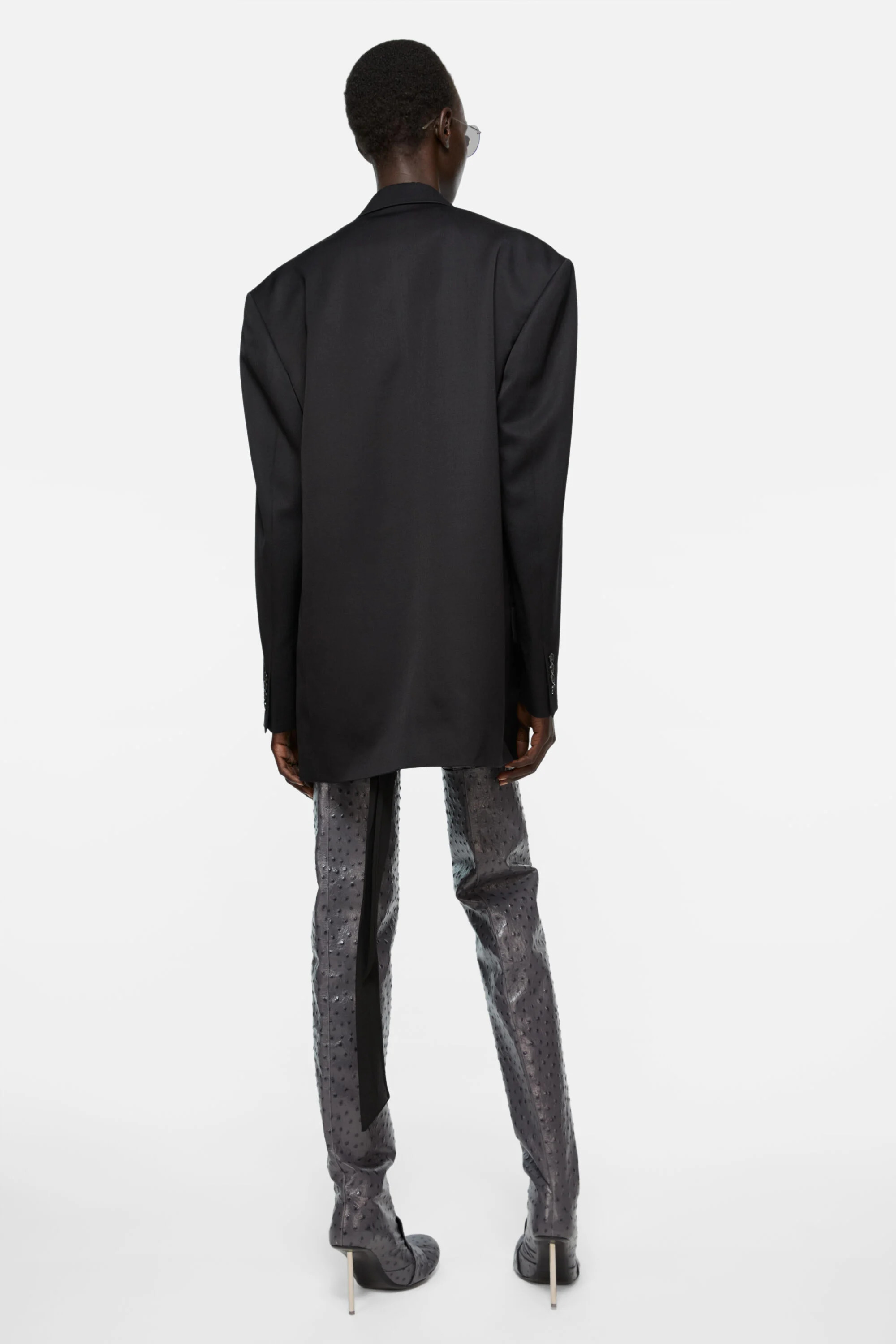 Single-breasted suit jacket - Black - 3