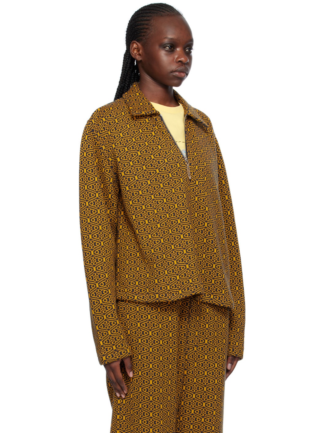 Yellow & Navy Crescent Sweater - 2
