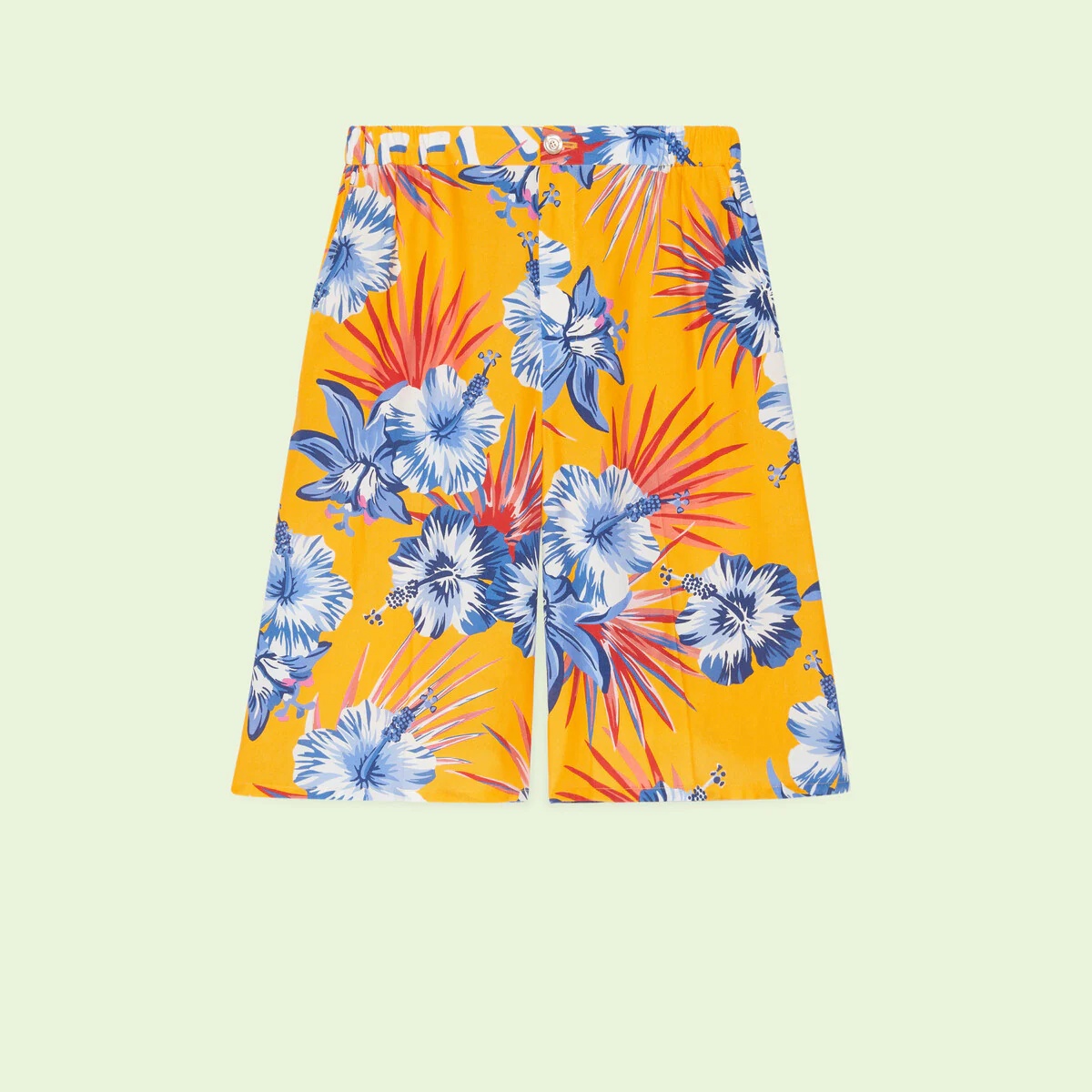 Wild flower print viscose bermuda pant - 1