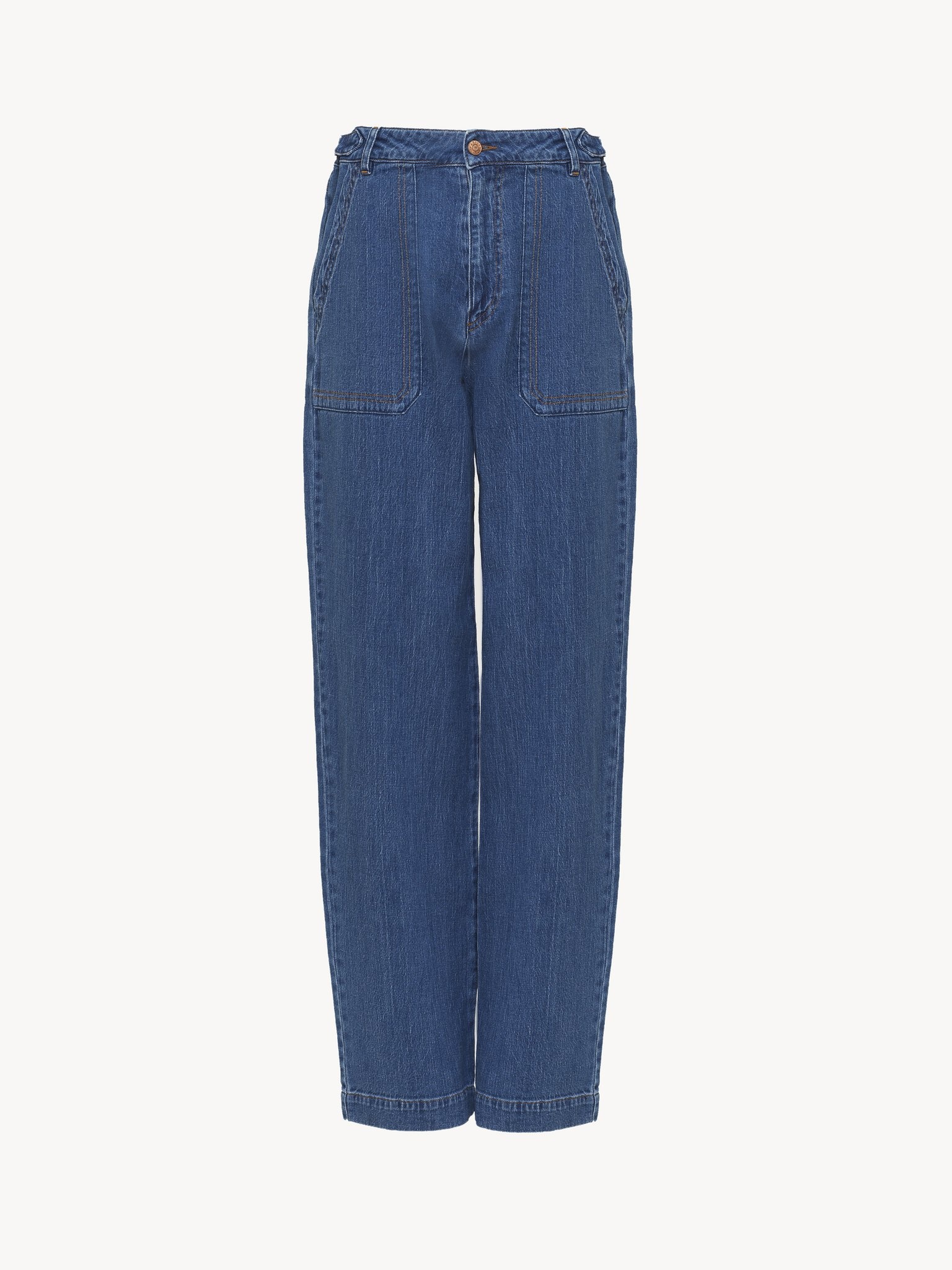 WIDE DENIM PANTS - 4