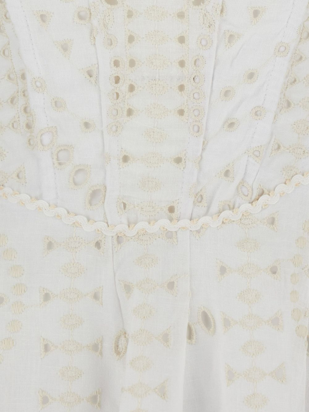 broderie-anglaise strapless dress - 3