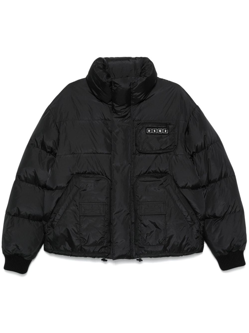 logo-appliquéd puffer jacket 1