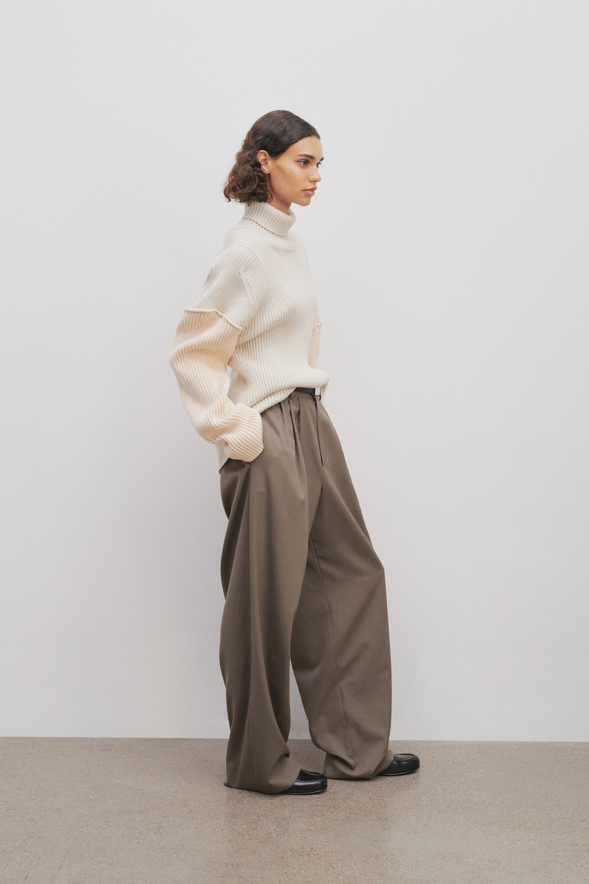 Rufos Pant in Polyester and Virgin Wool - 4