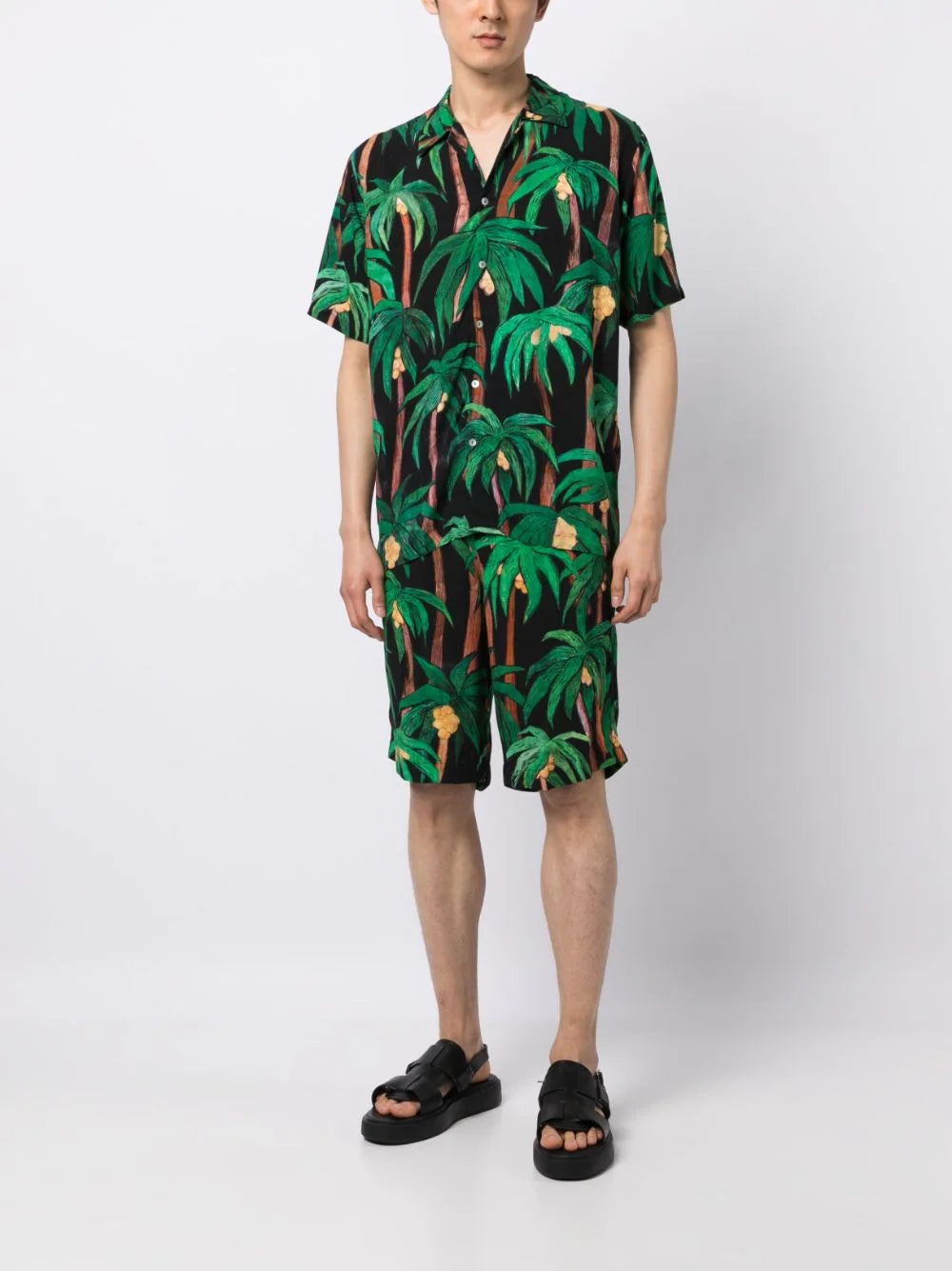 PALM TREE-PRINT BERMUDA SHORTS - 2