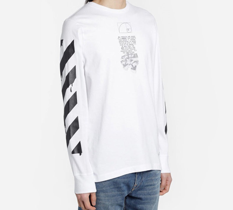 Off-White Dripping Arrows Logo Printing Men White OMAB001R201850050110 - 4
