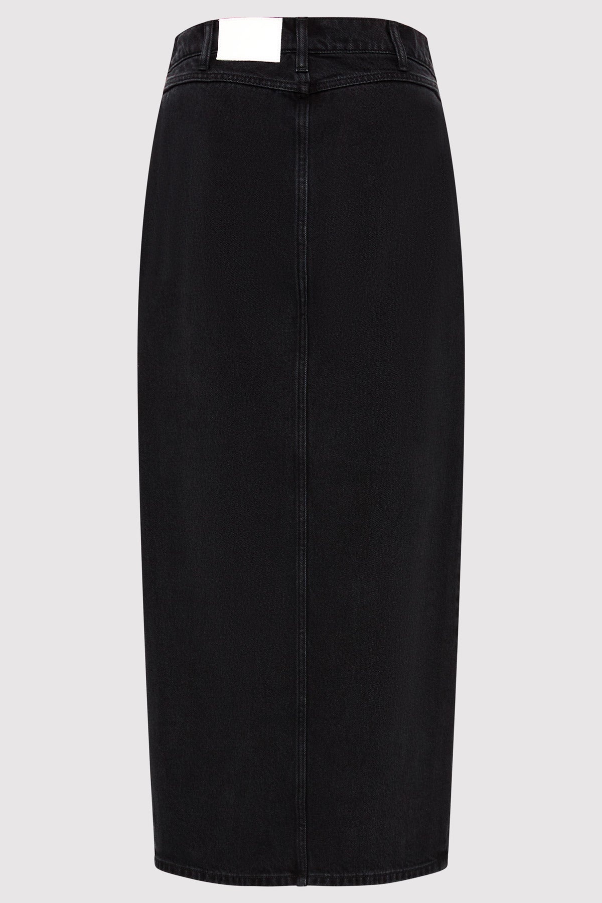 Denim Maxi Skirt - Washed Black - 7