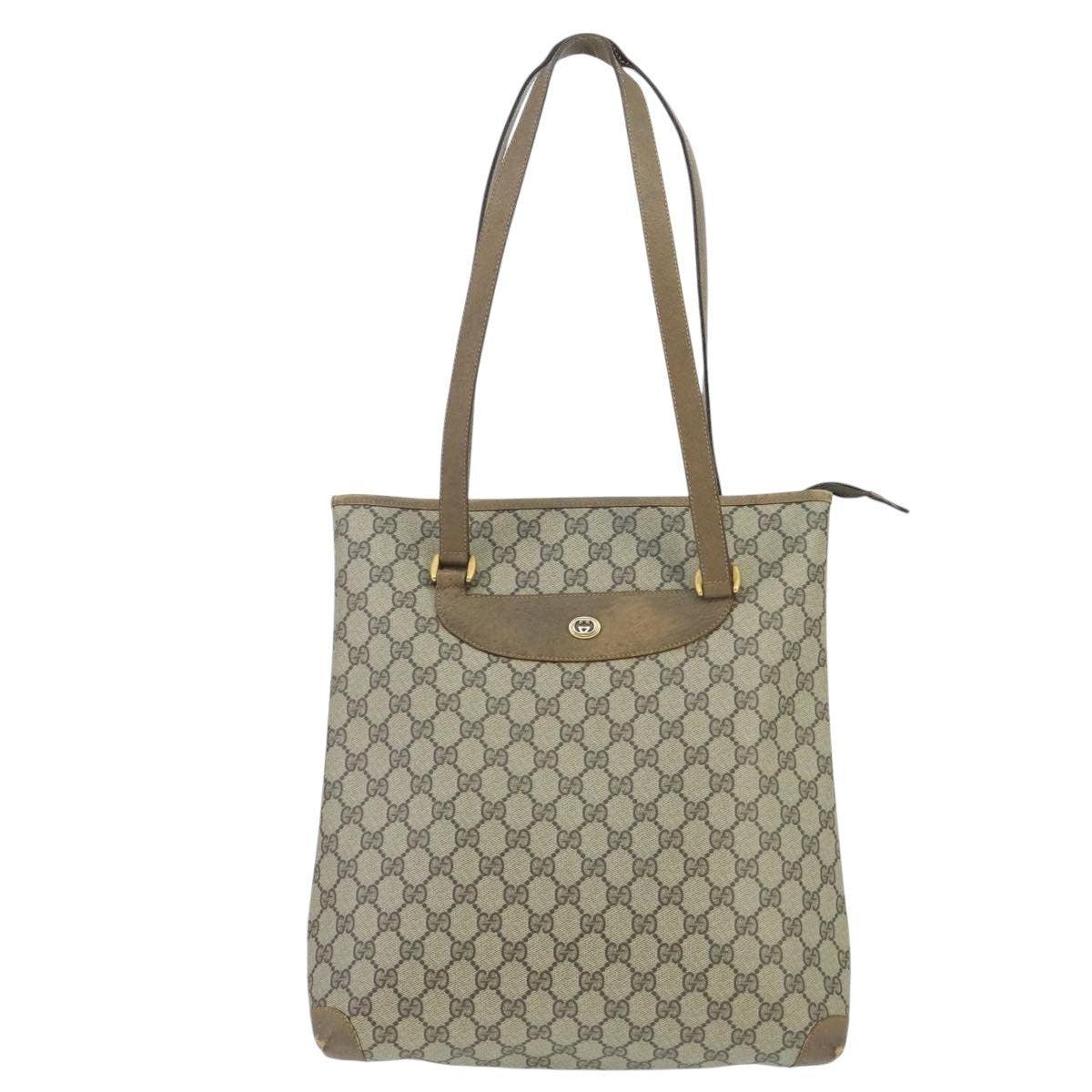 GUCCI GG Supreme Tote Bag Pvc Leather Beige Gold 89 02 905 - 2