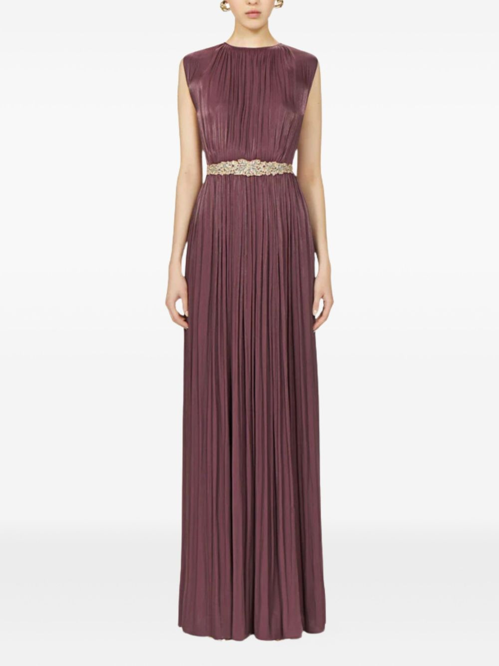 pleated embellished dress - 2