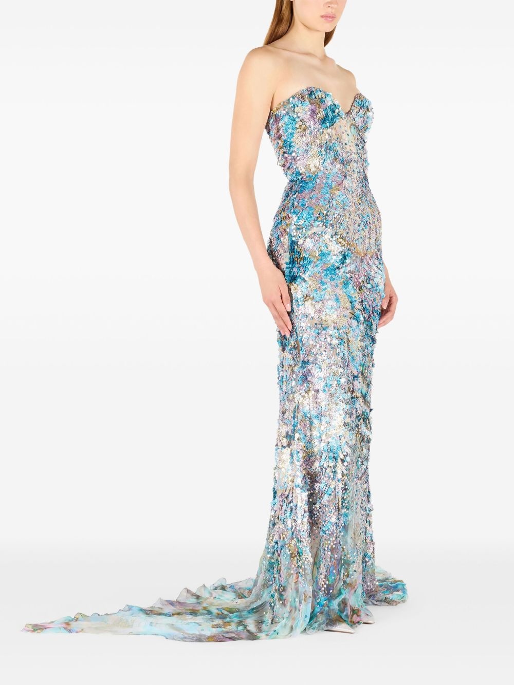 sequinned maxi dress - 3