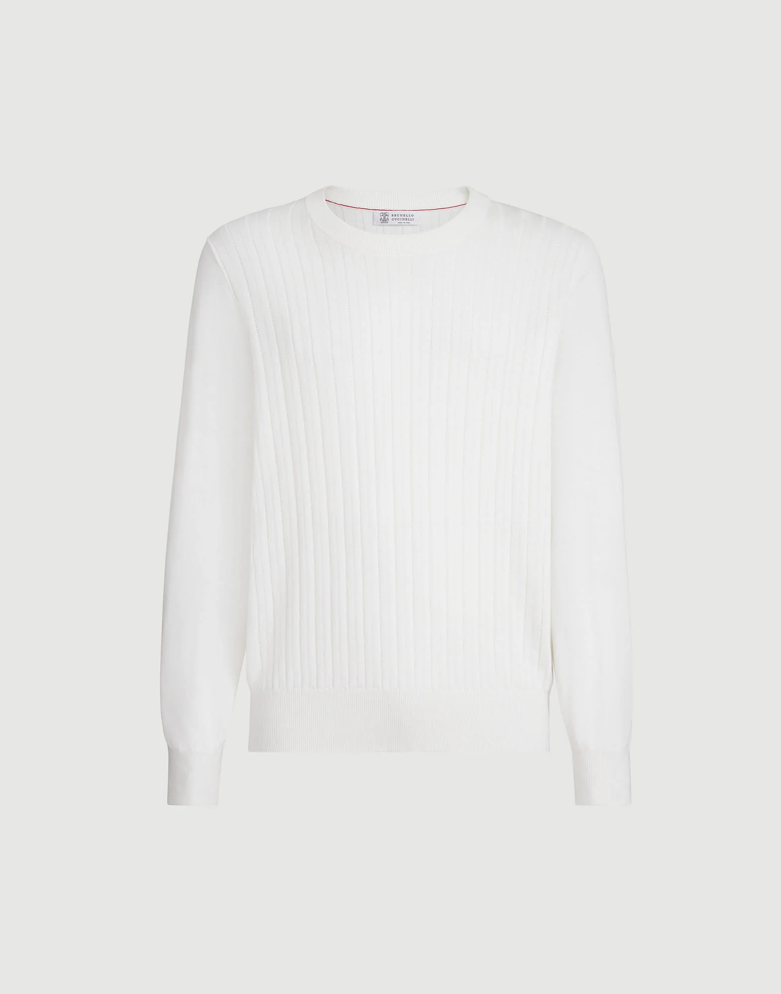Cotton textured rib sweater - 1