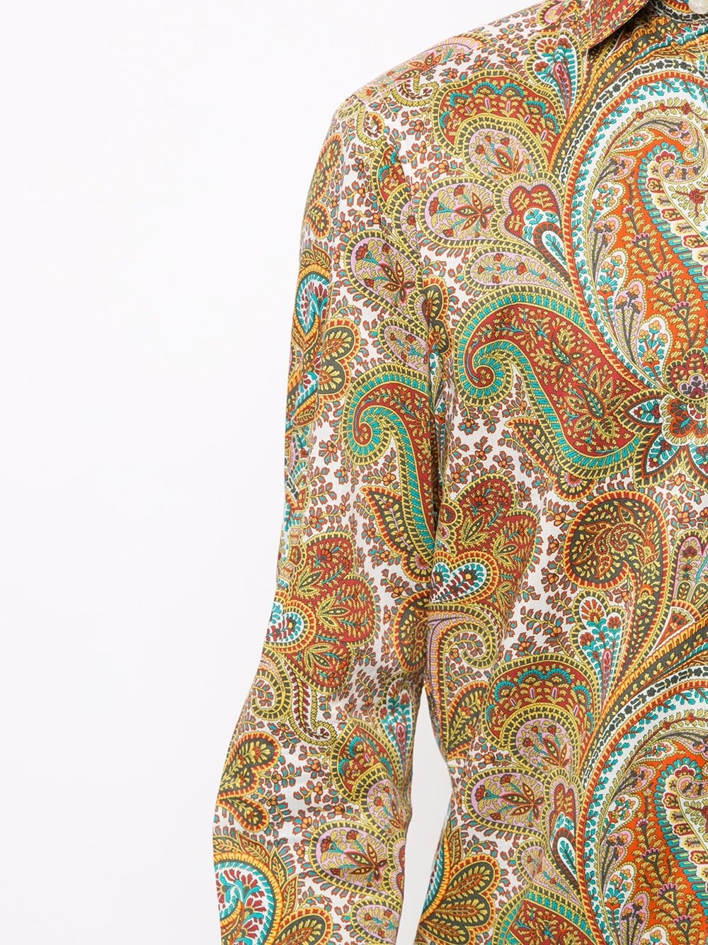 paisley-print cotton shirt - 5