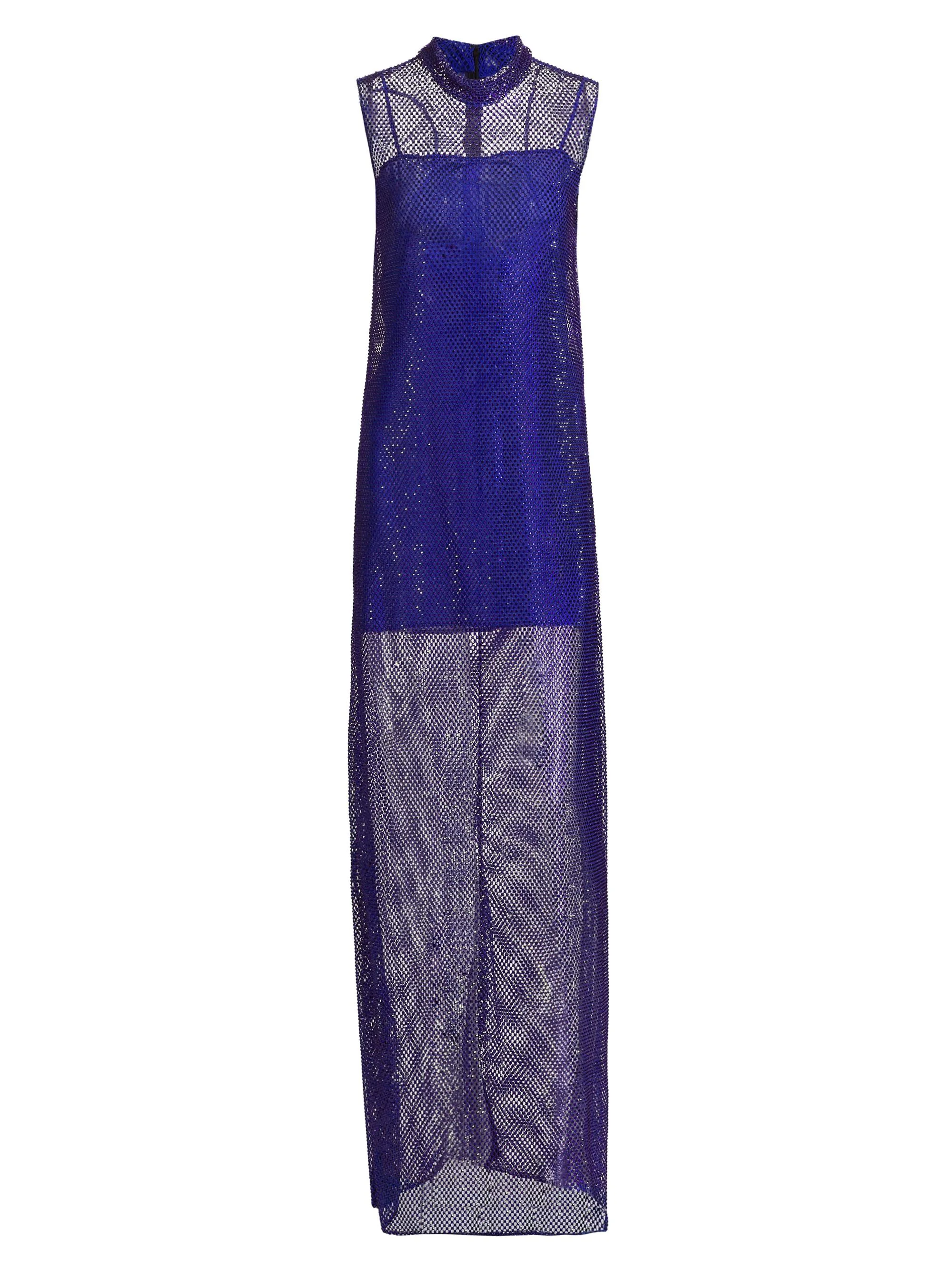 Women's Hotfix Rhinestone Gown - Cobalt Blue - 1