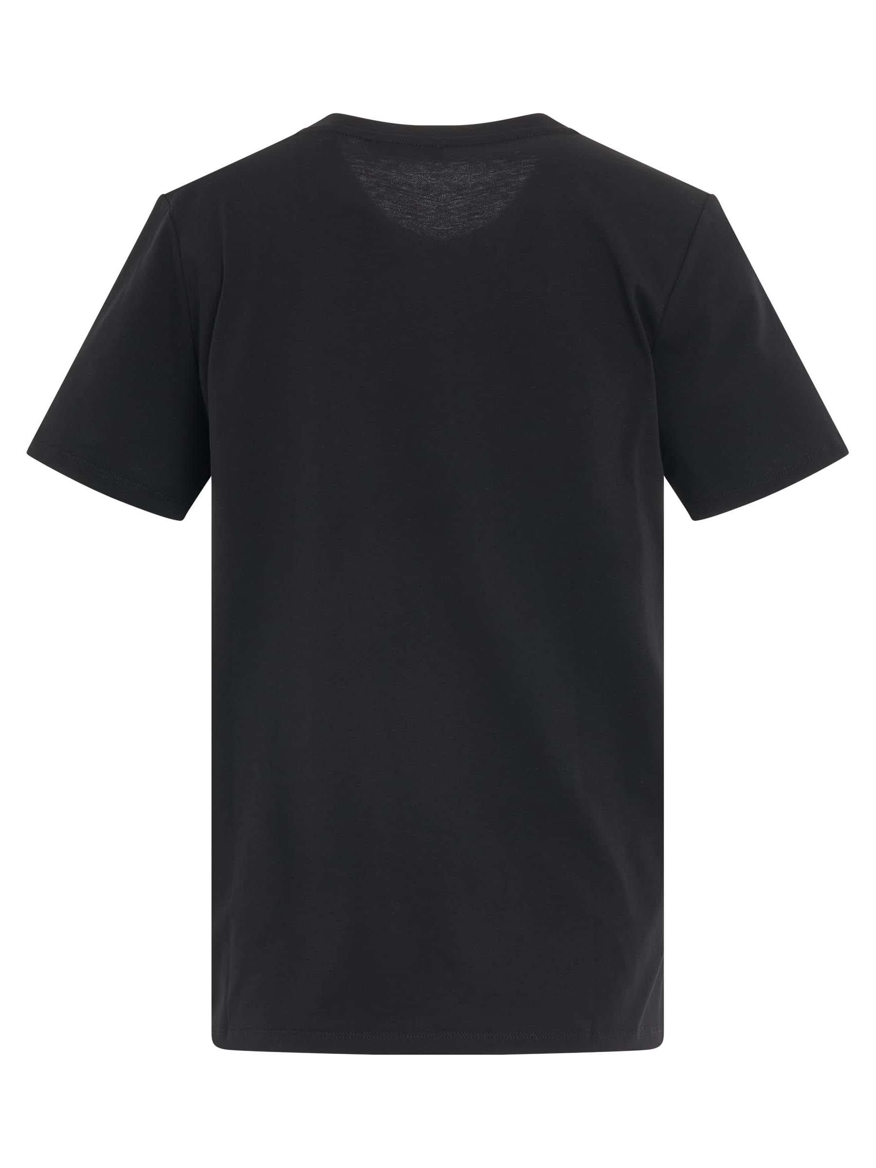 3 Button Logo Print T-Shirt in Black/White - 4