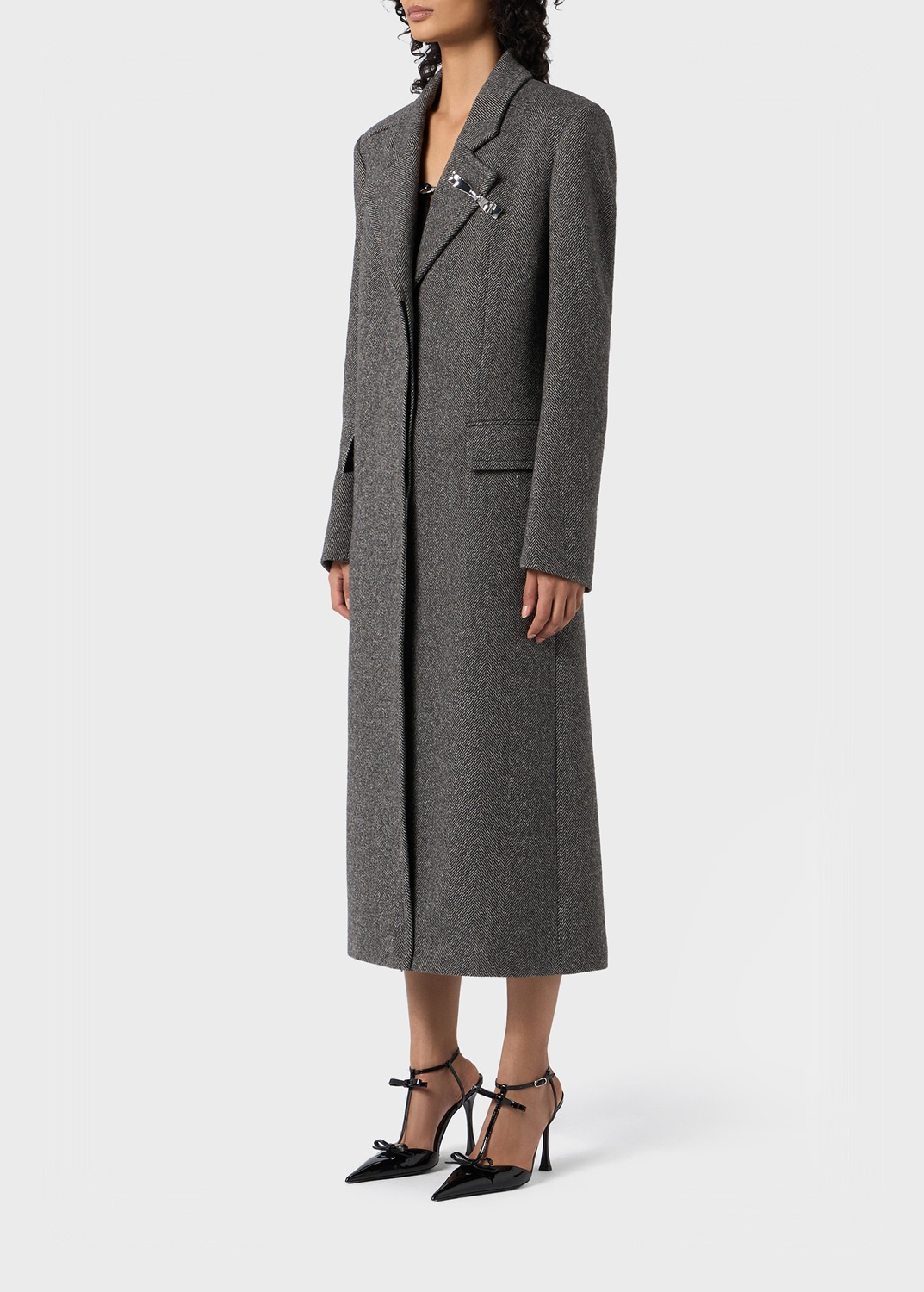 MIDI COAT IN WOOL FELT - 5