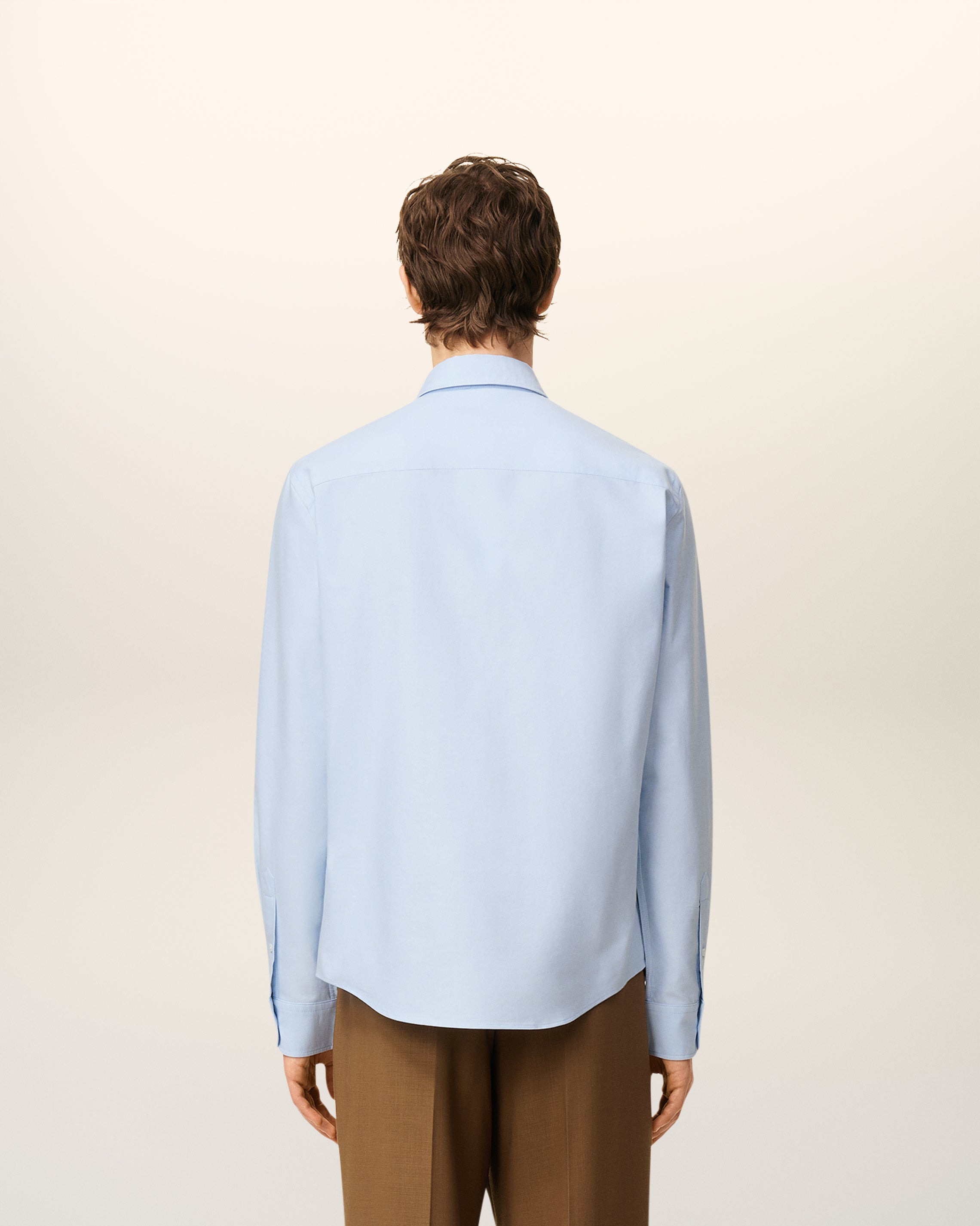 BLUE COTTON BUTTON DOWN  AMI DE COEUR  SHIRT - 5