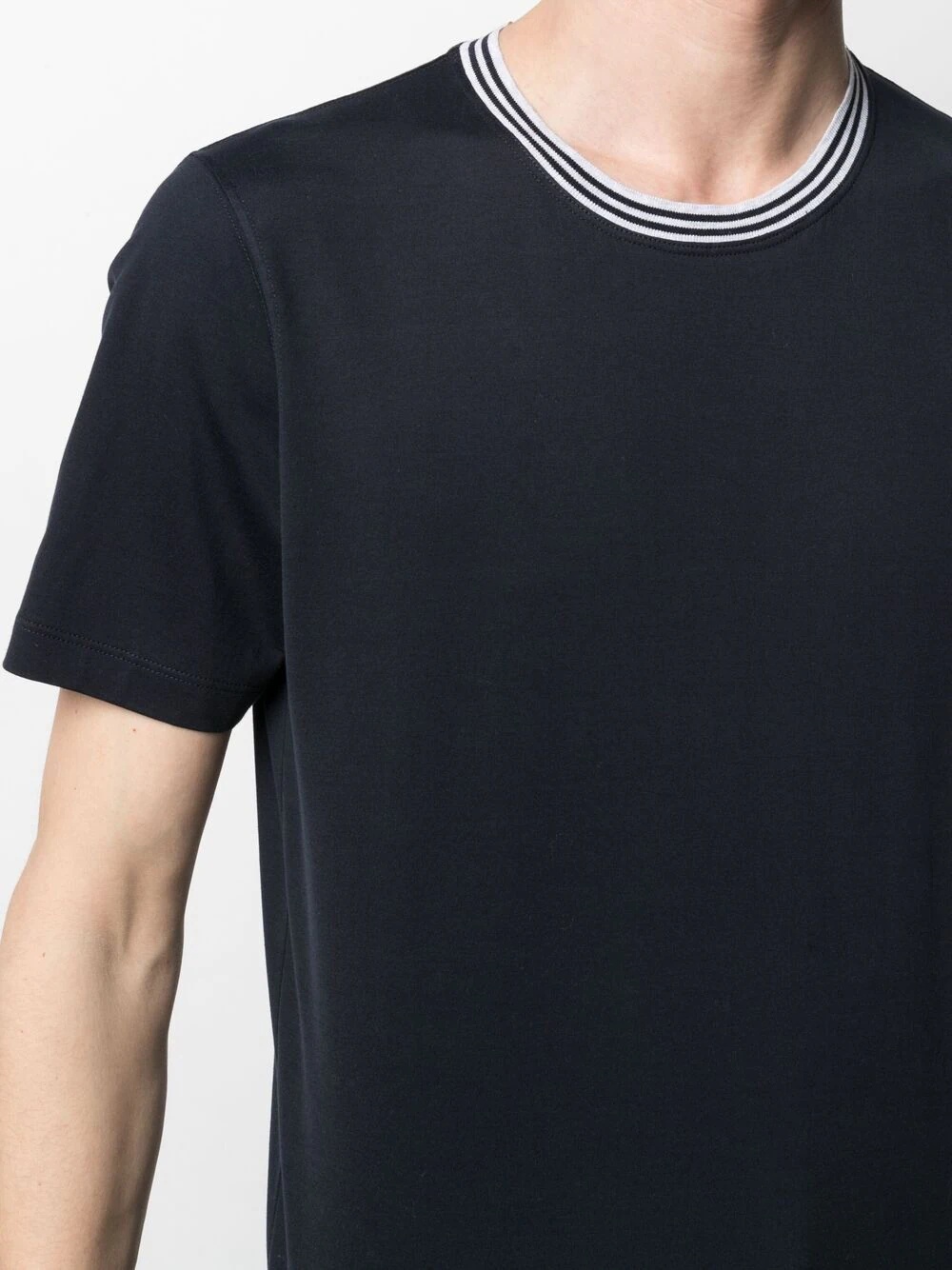 contrast-collar T-shirt - 5