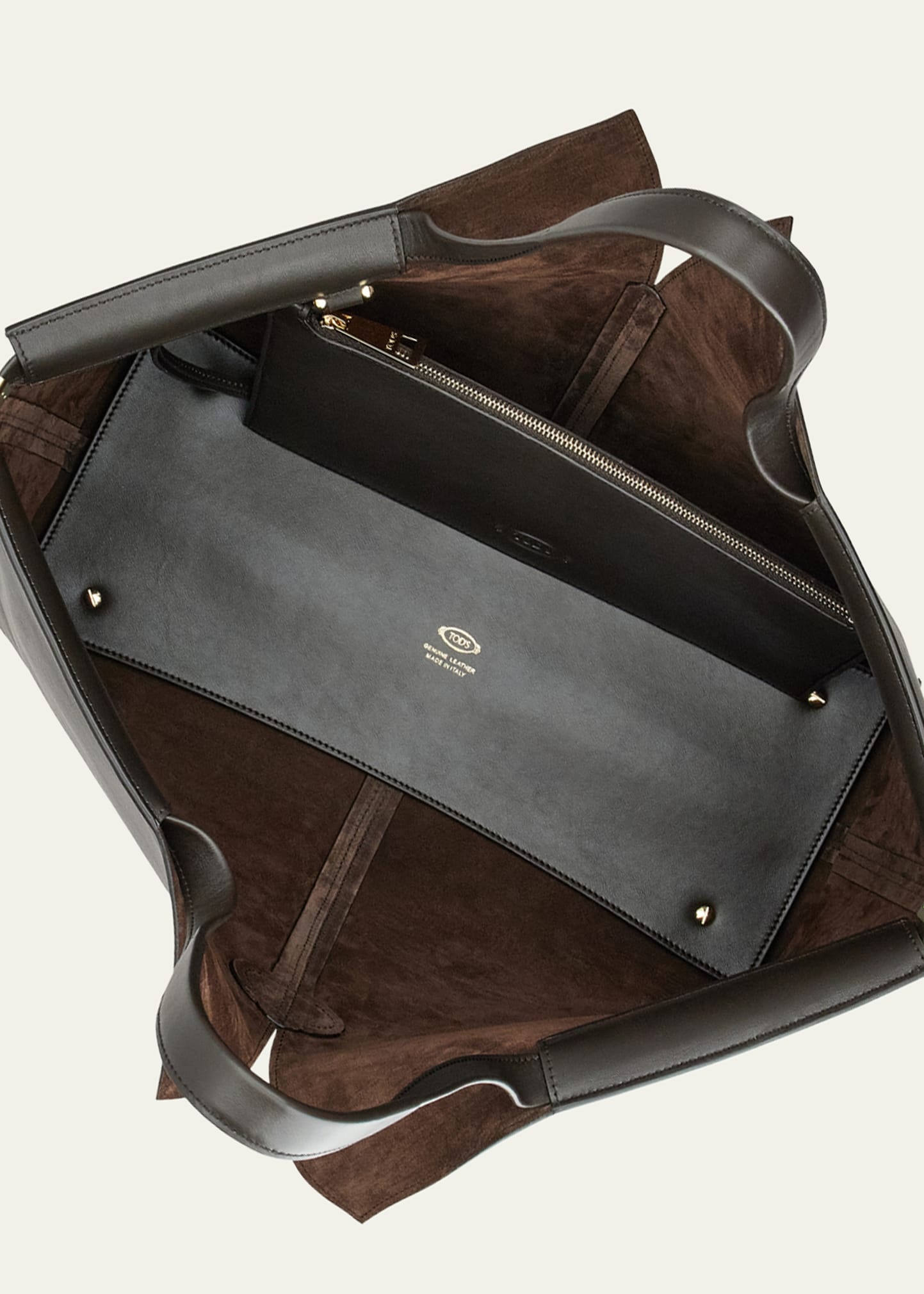 Media Calf Leather Shopper Tote Bag - 2