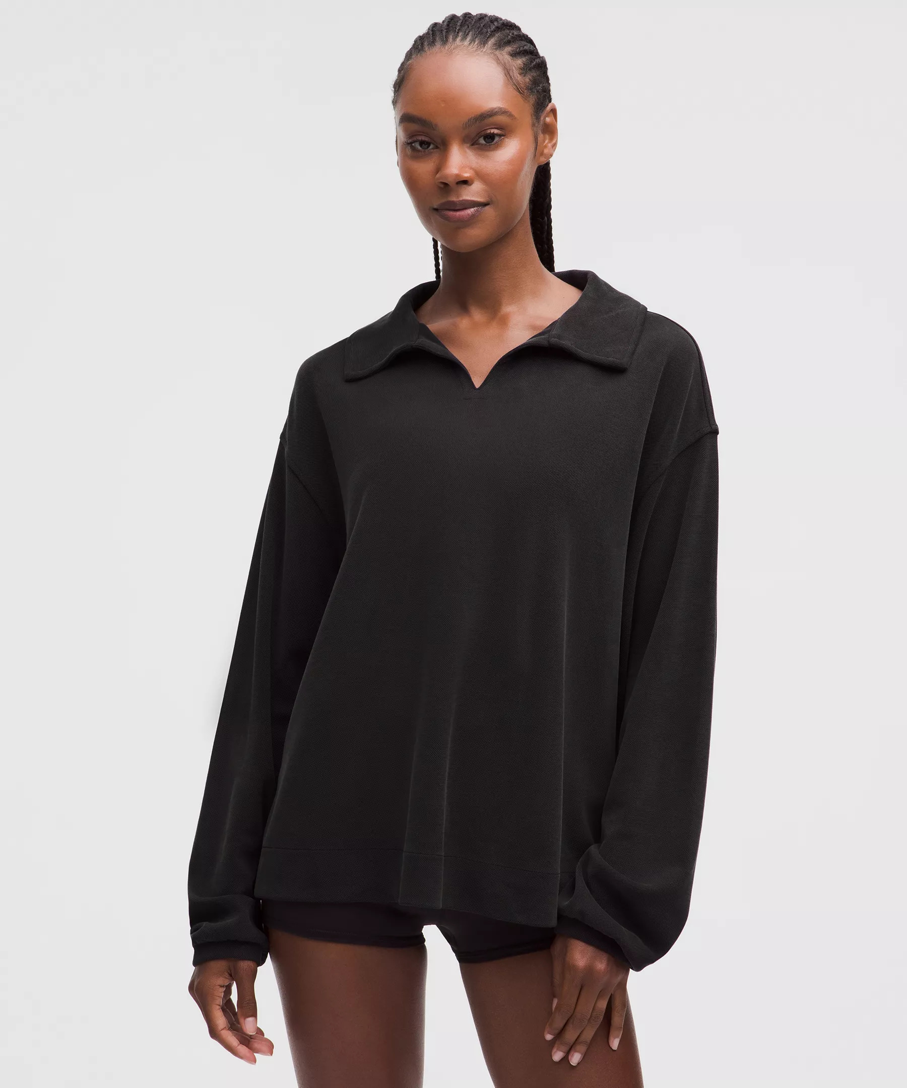 Softstreme Pique Oversized Long-Sleeve Polo Shirt - 1