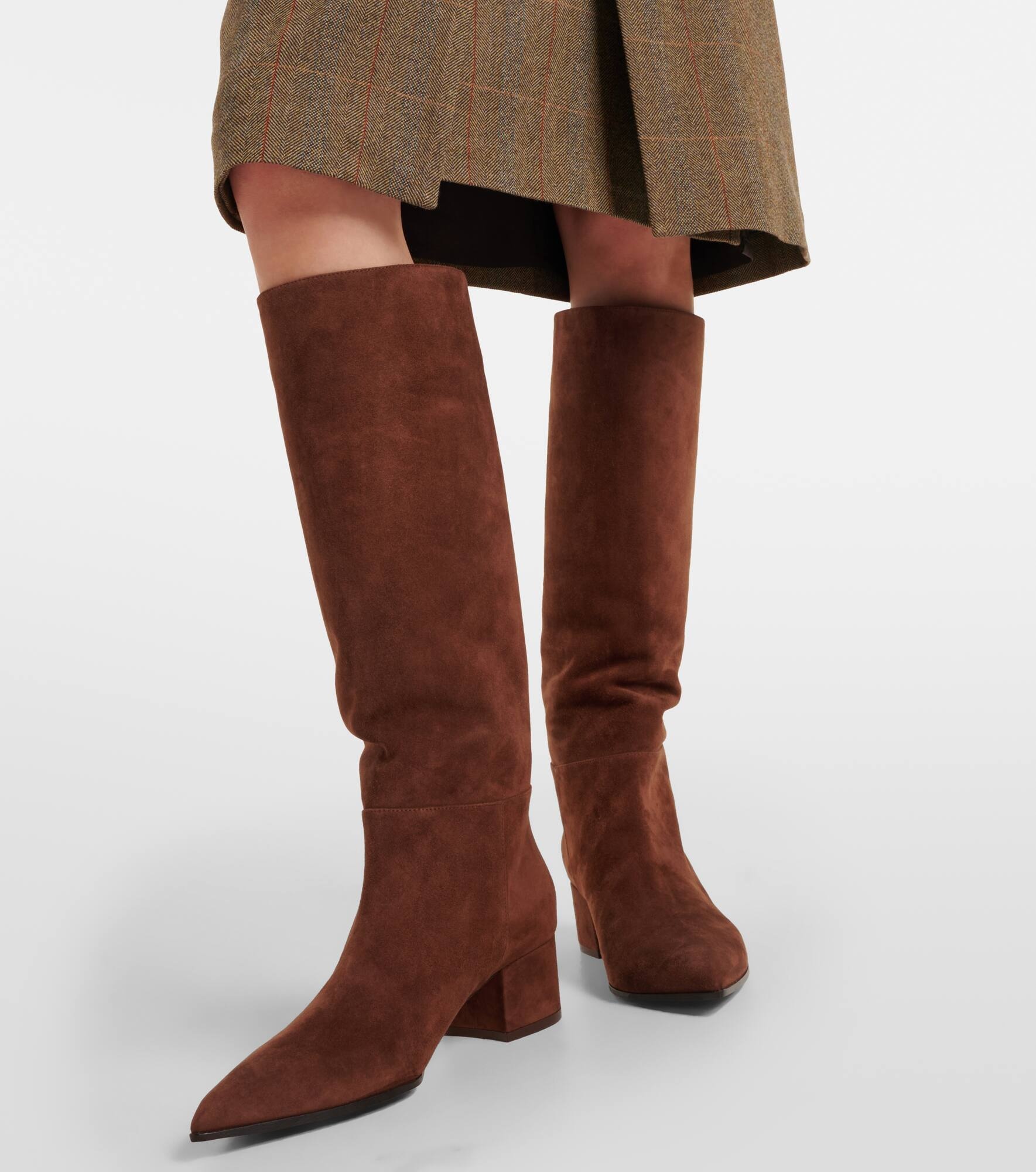 45 suede knee-high boots - 4