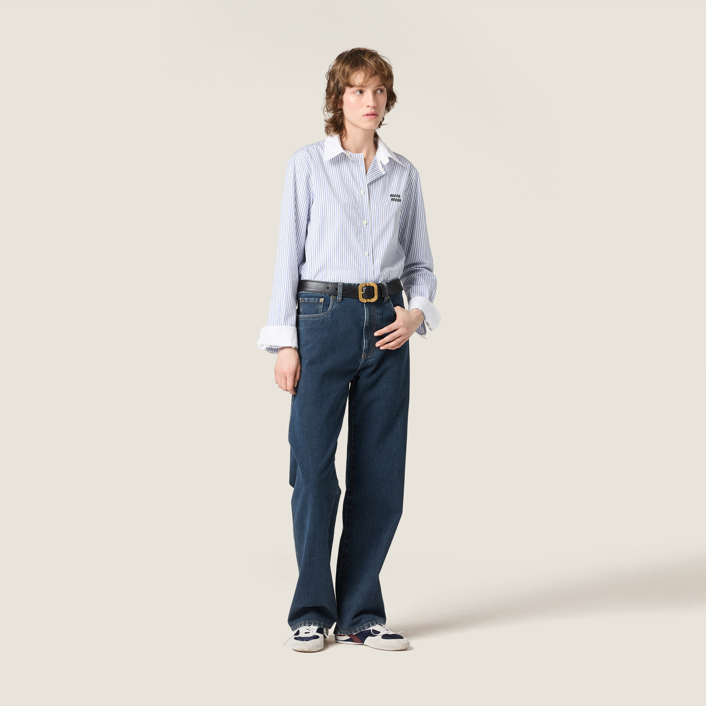 Flocked denim jeans - 2