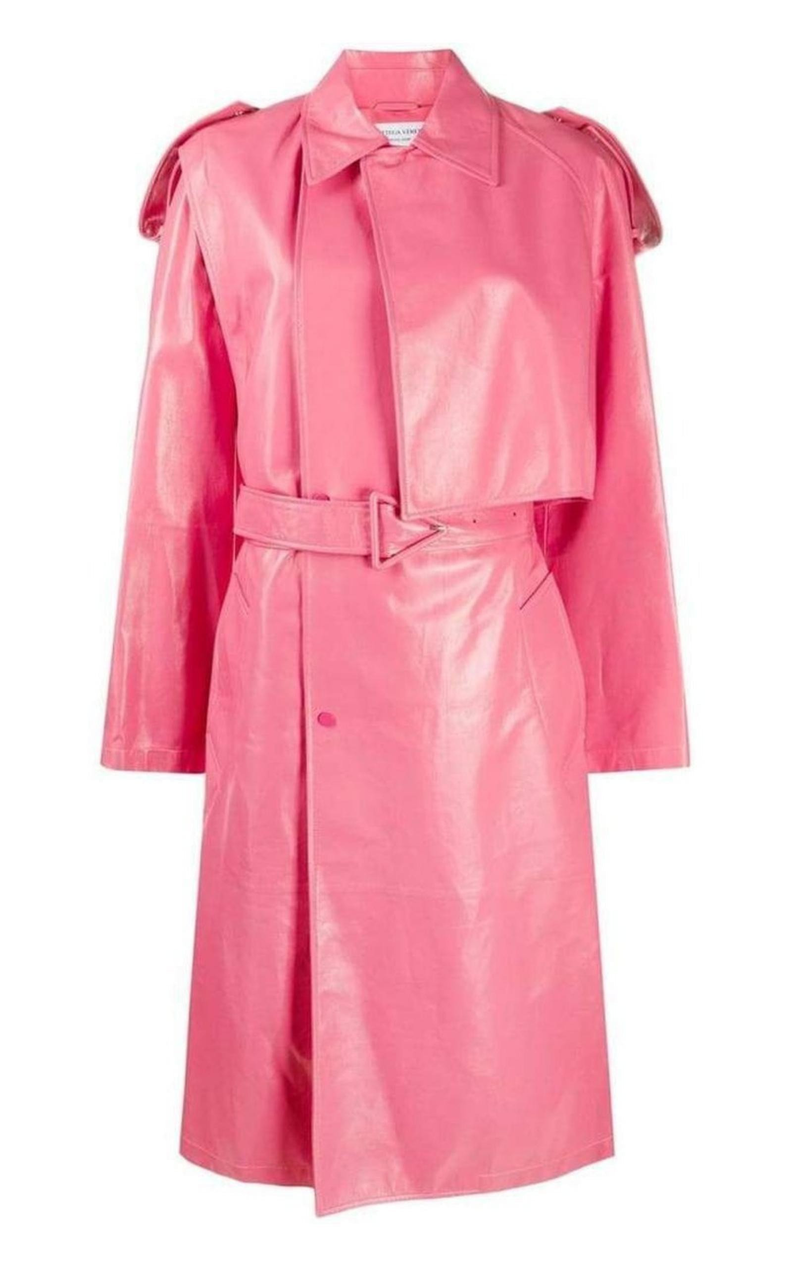 Convertible Crinkled Glossed-leather Trench Coat - 8