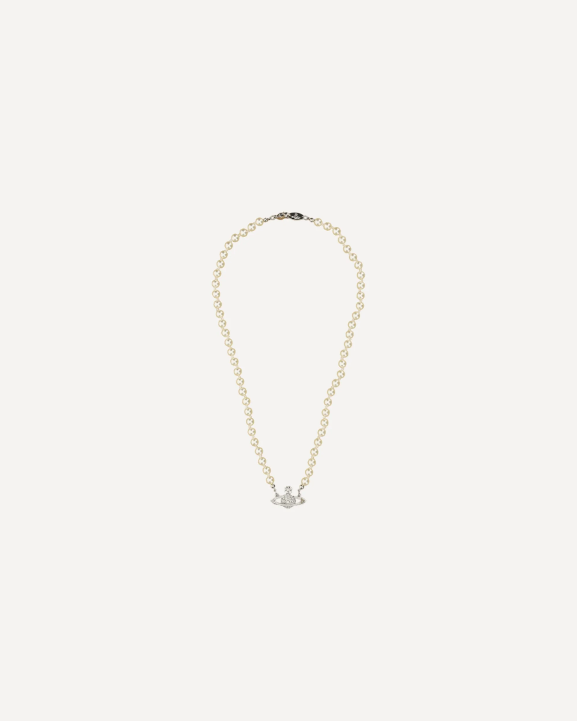 Man Mini Bas Relief Pearl Necklace - 1