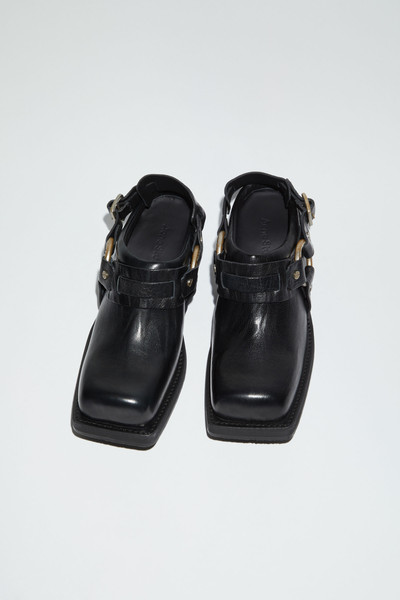 Acne Studios Leather buckle mule - Anthracite grey outlook