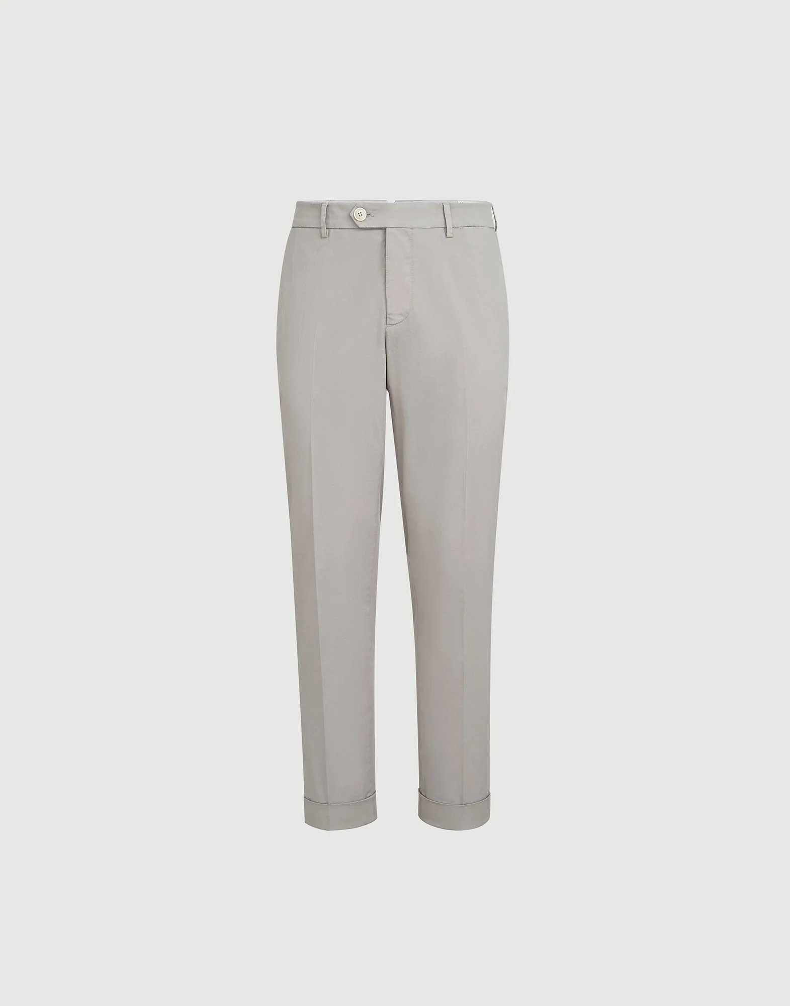 Garment-dyed Italian fit trousers in American Pima comfort cotton gabardine - 1