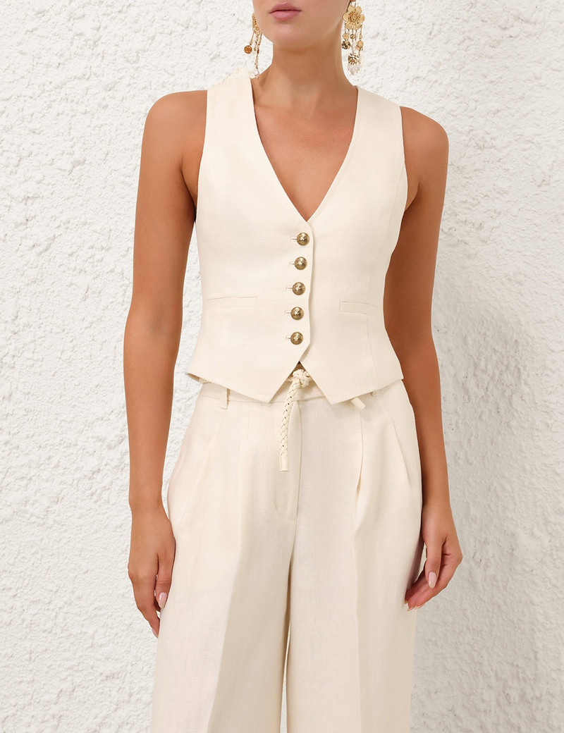 Zimmermann CRUSH LINEN WAISTCOAT outlook