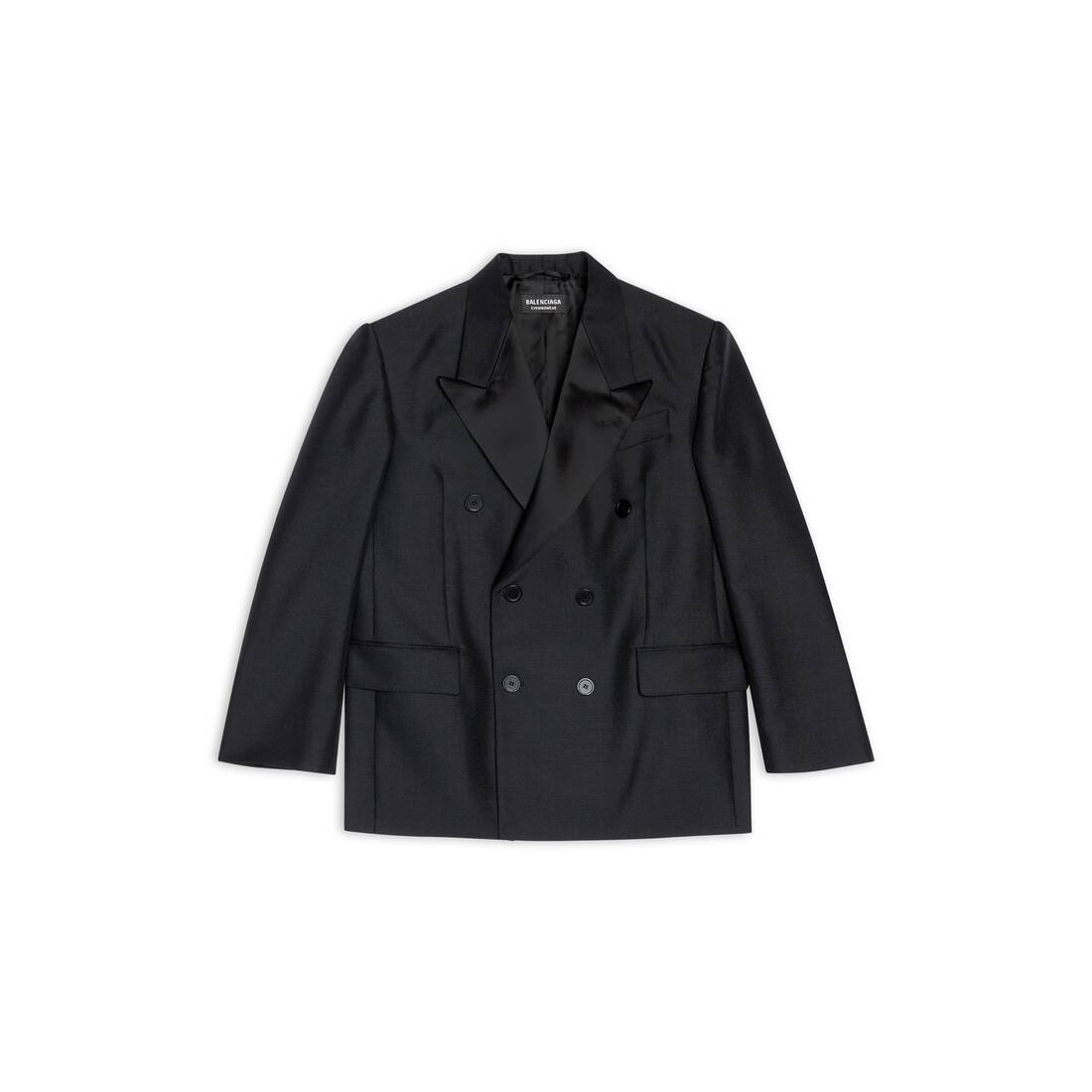 Women's Shrunk Tuxedo Jacket in Black - 1