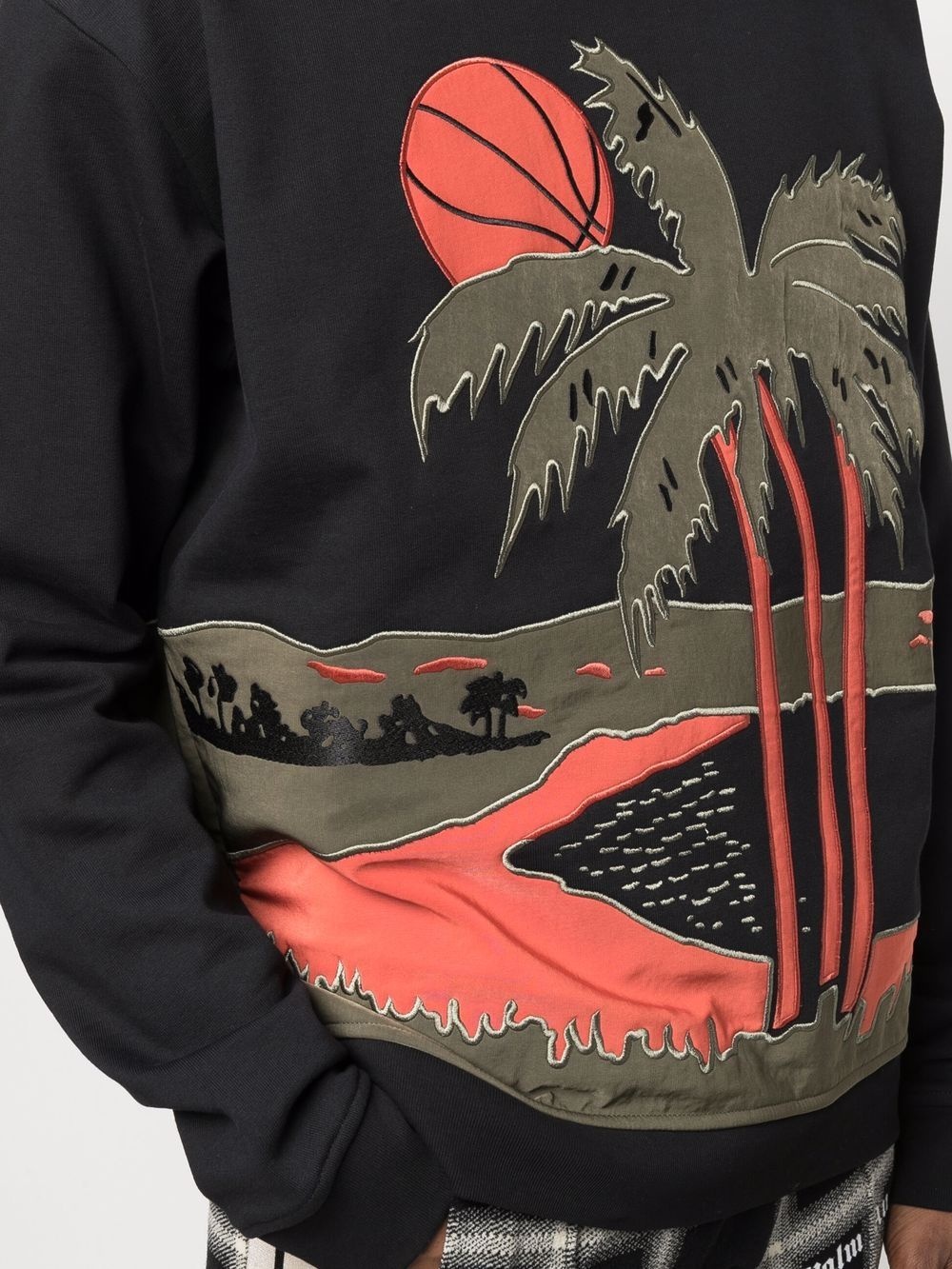 palm tree print jumper - 5