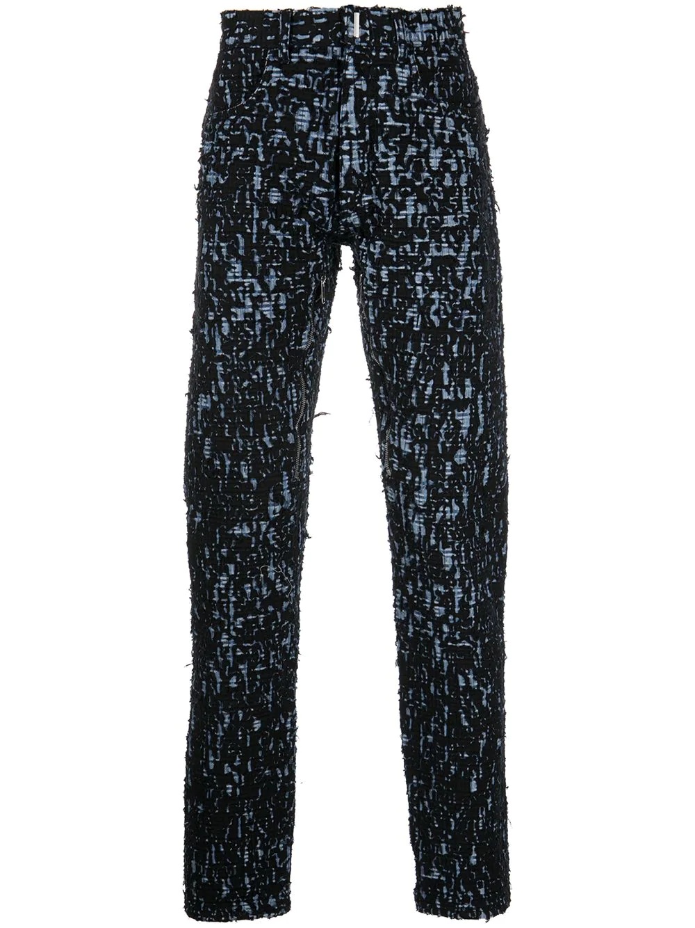 abstract-print jeans - 1