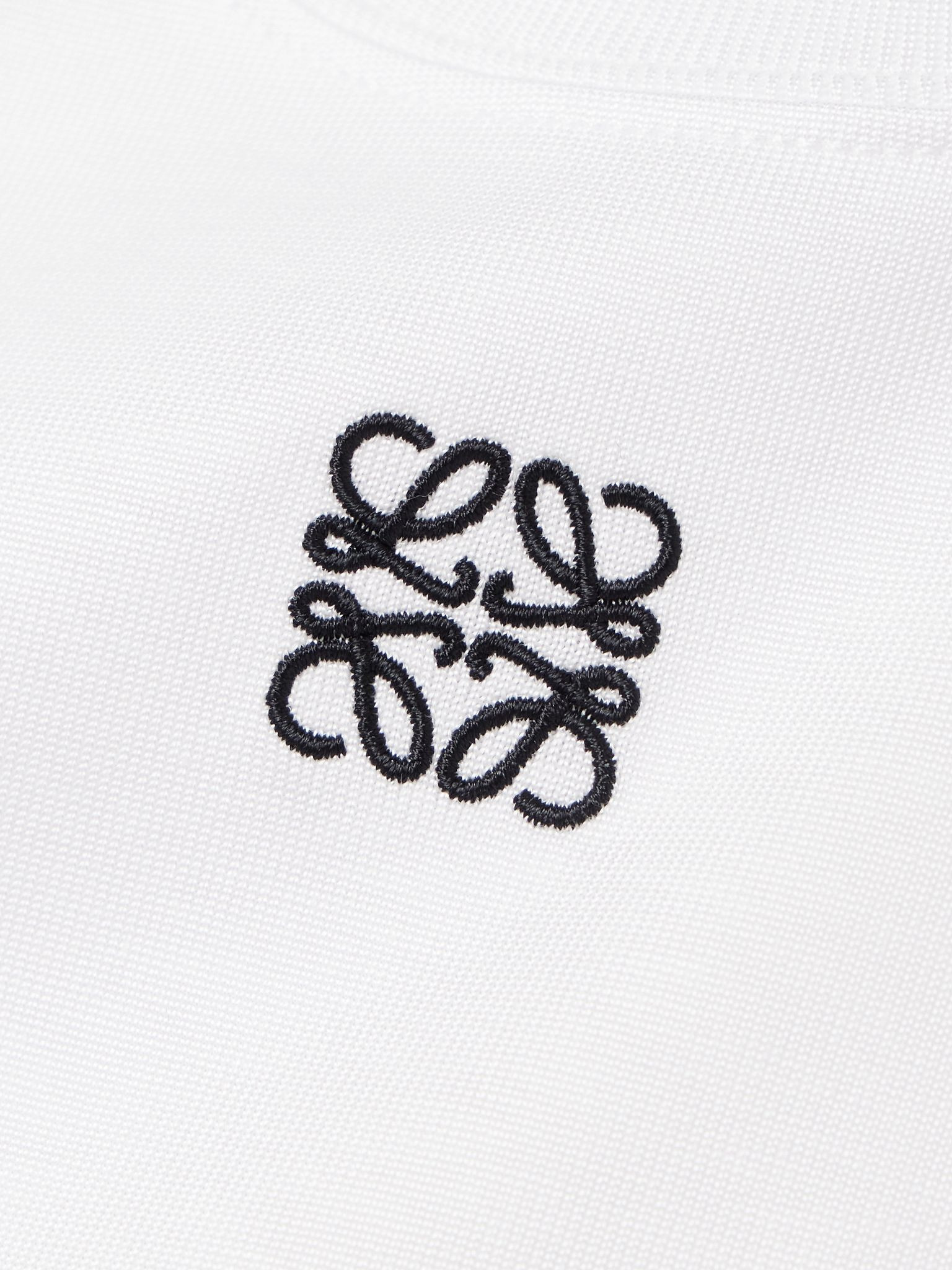 Anagram embroidered cotton-blend jersey T-shirt White - 5
