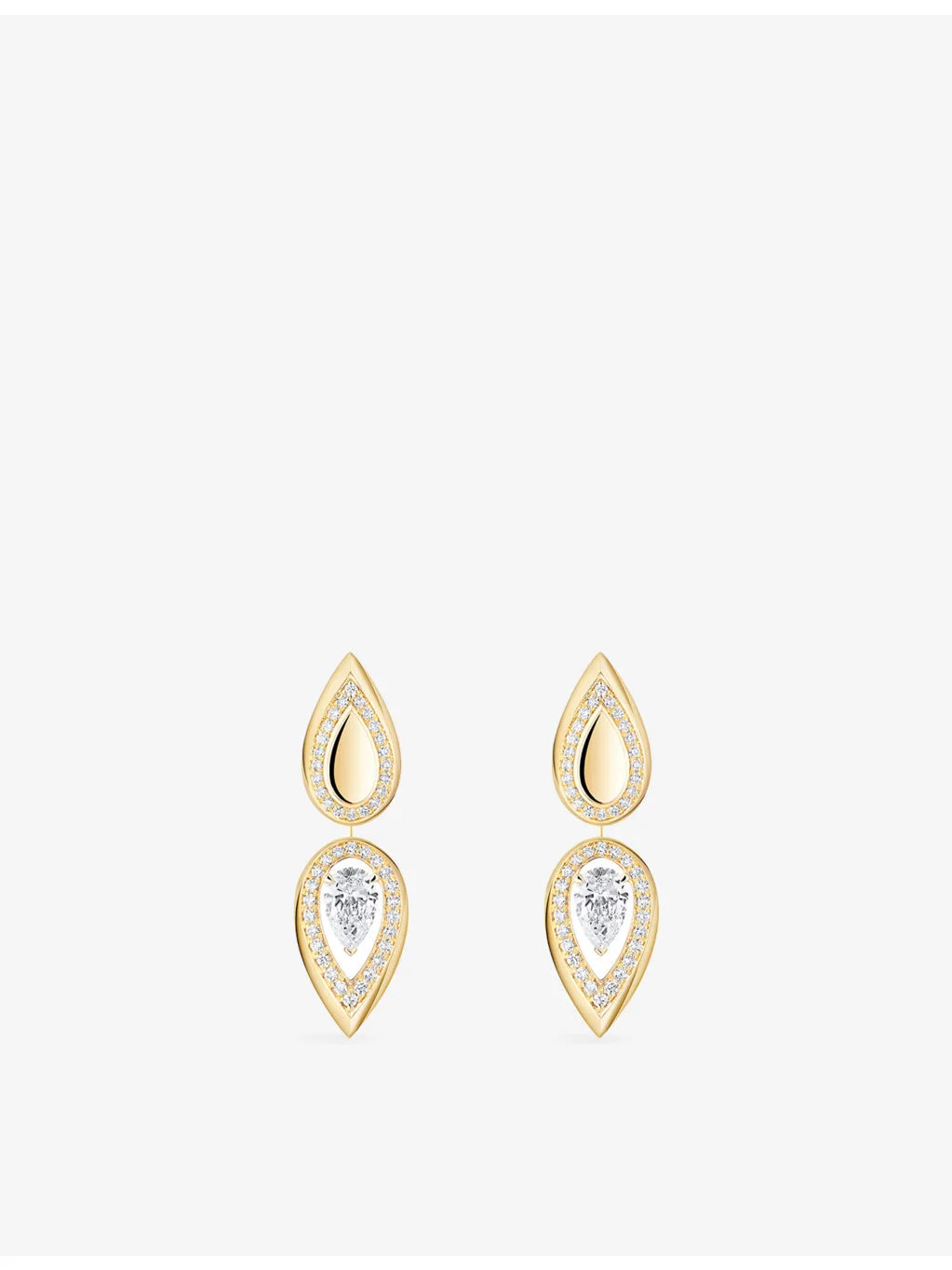 Fiery Gold and 0.25ct Diamond Drop Earrings - 1