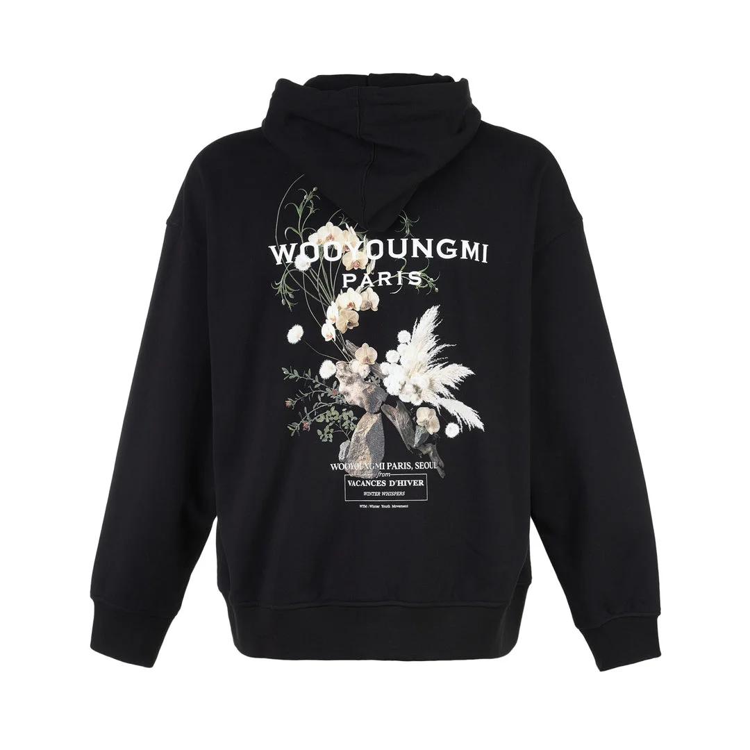 Flower Back Pullover Hoodie - 1