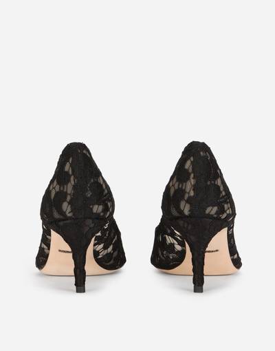 Dolce & Gabbana Taormina lace pumps with Devotion heart outlook