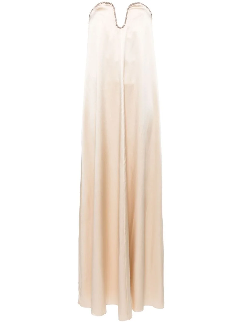 rhinestone satin maxi dress - 1