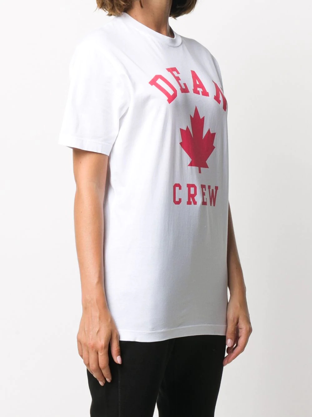 maple leaf-print T-shirt - 3