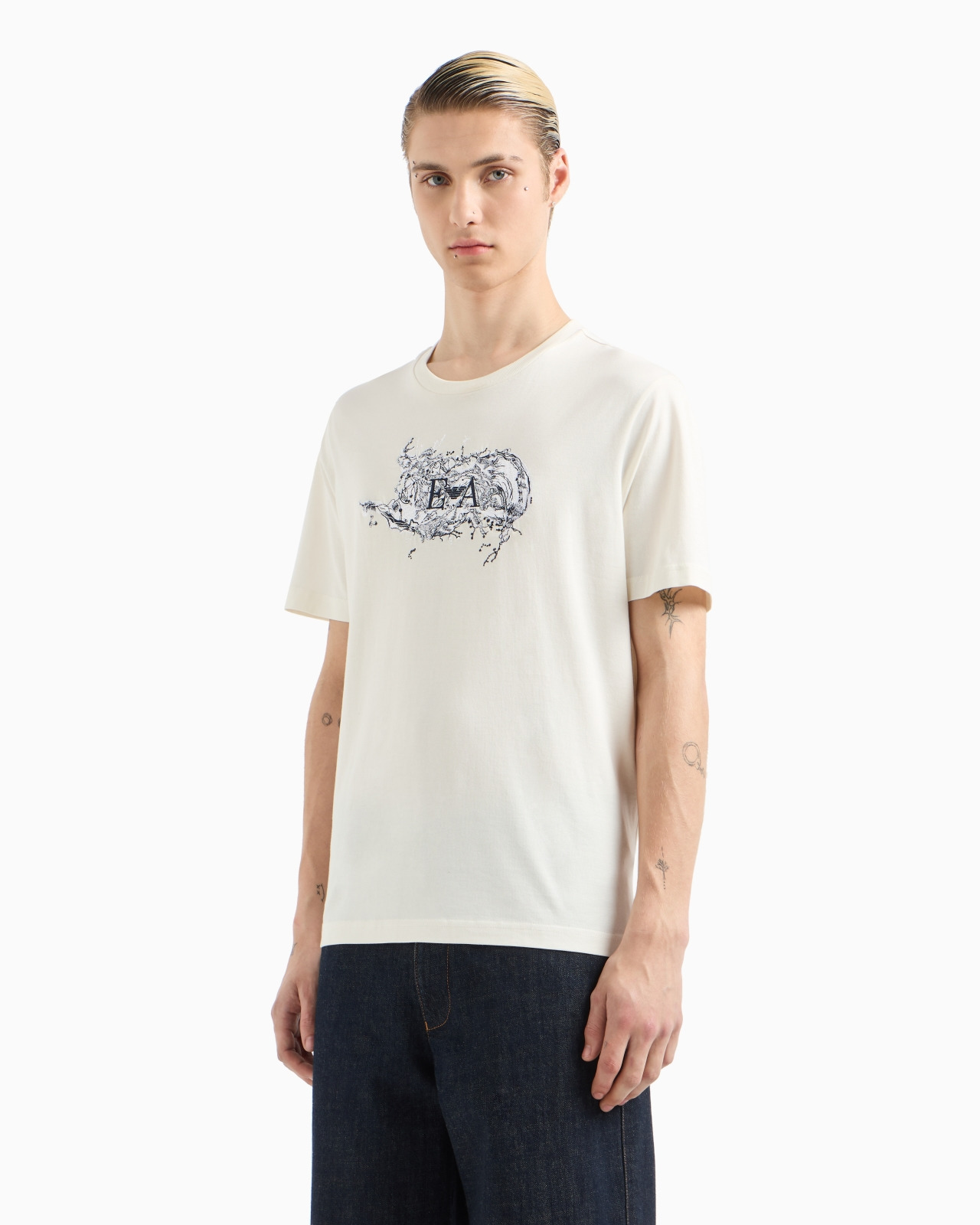 ASV jersey T-shirt with logo embroidery and breaking waves - 2